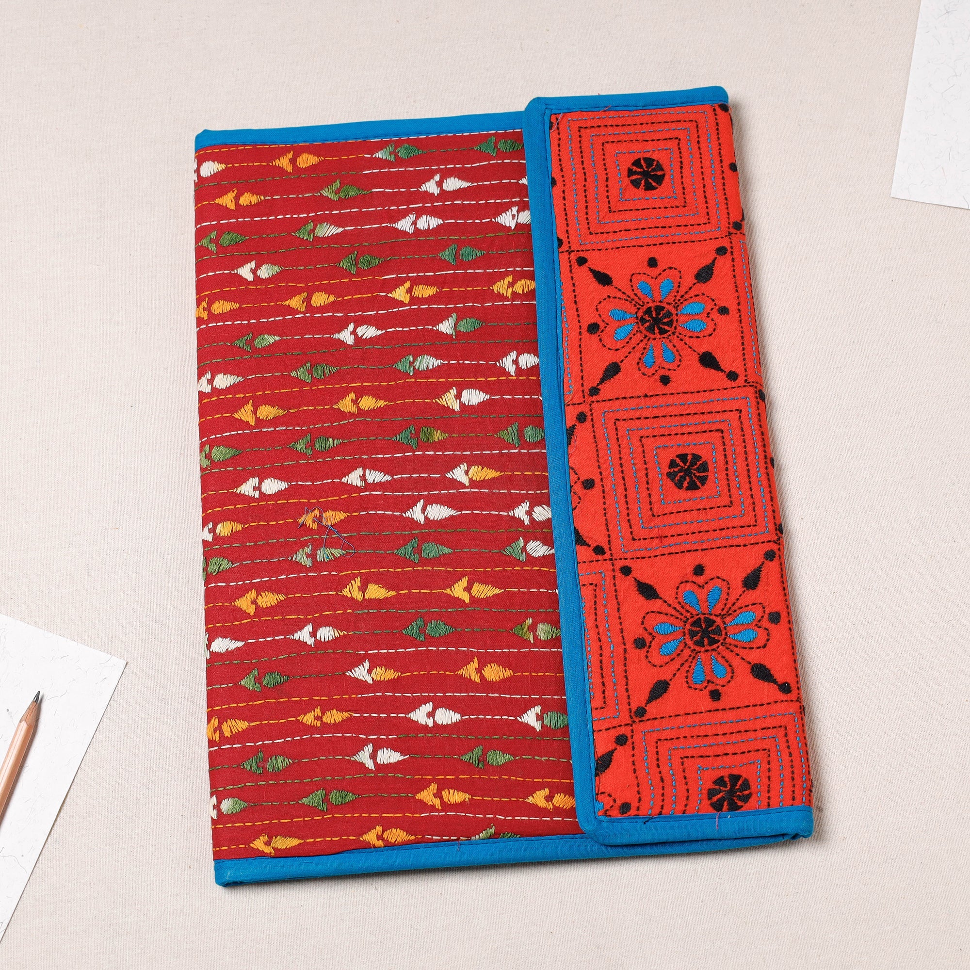ASALKAAR Bengal Kantha Work Handcrafted File Folder