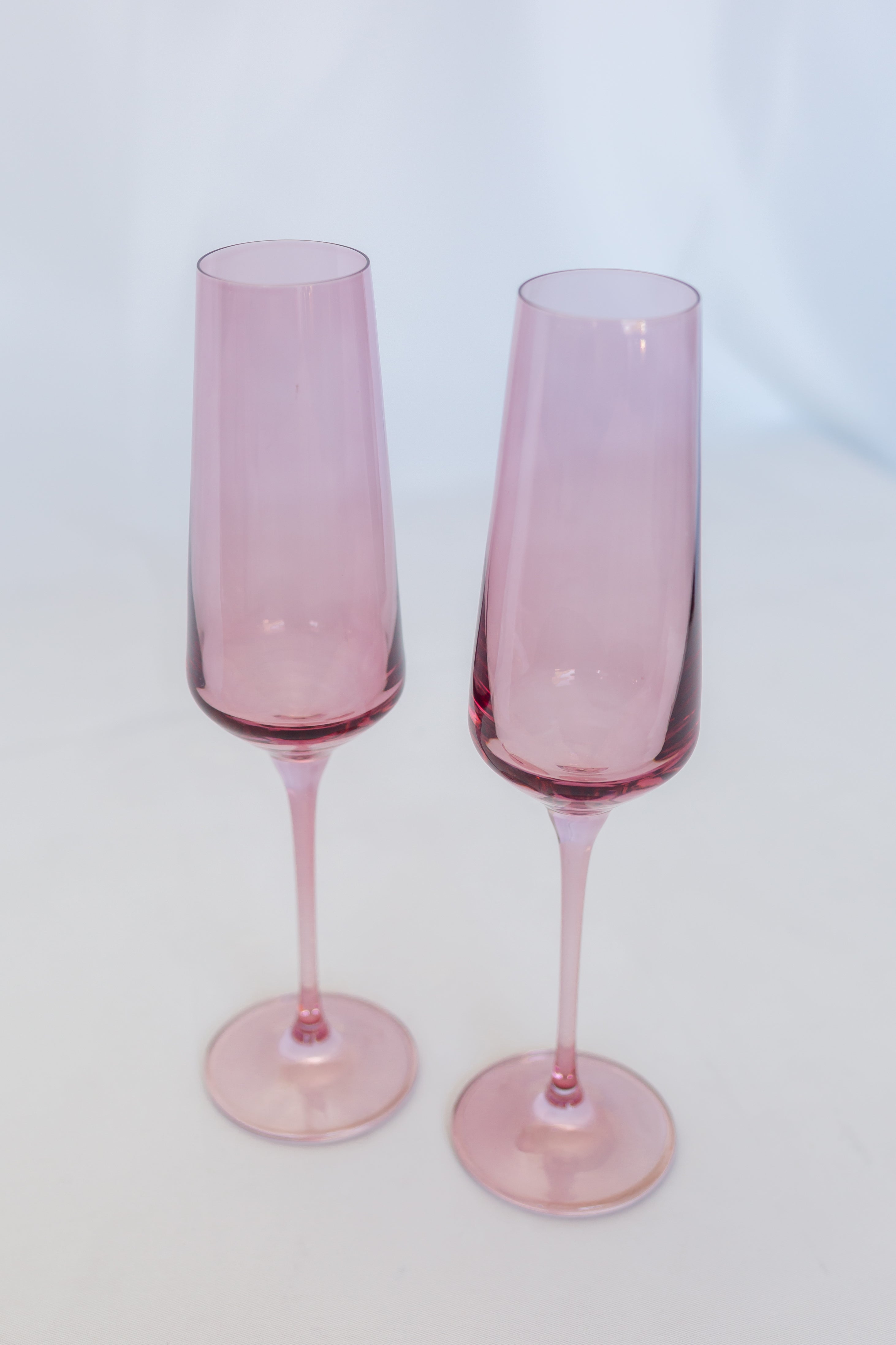 Estelle Colored Glass Estelle Colored Champagne Flute - Set of 2 {Rose} - view 2