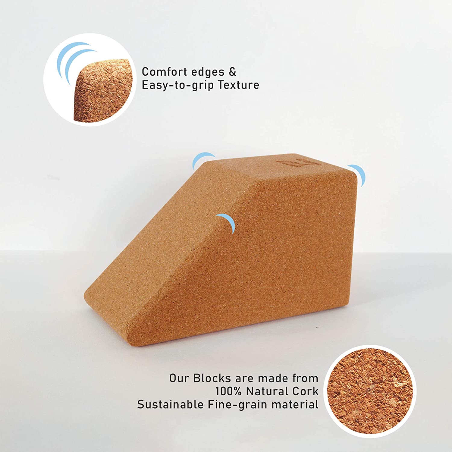 UPYOGA Trapezoid Cork Yoga Block Set of 2 - view 2