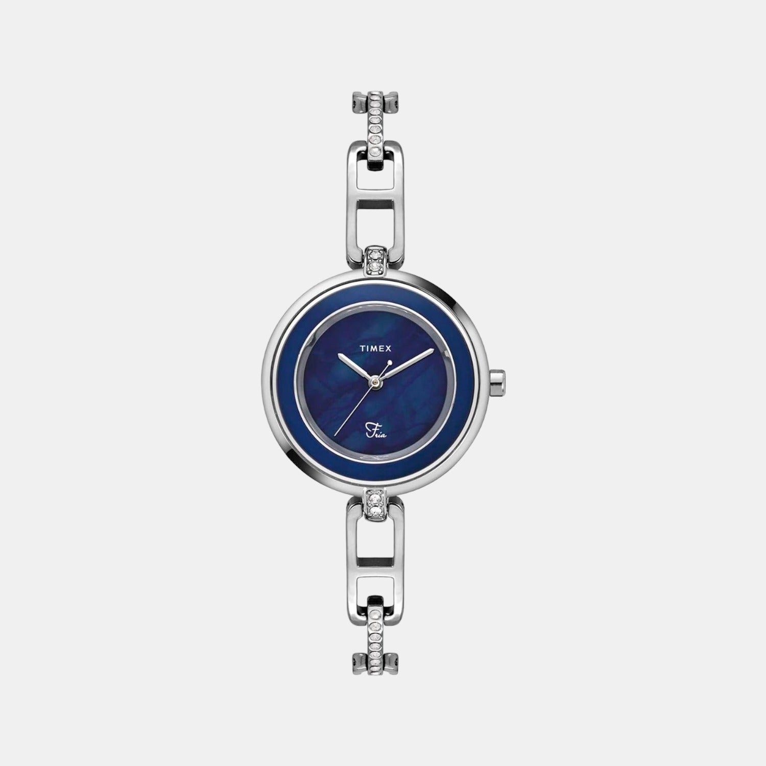 Timex Fria Women Quartz Blue Dial Analog Stainless Steel Watch TWEL15400