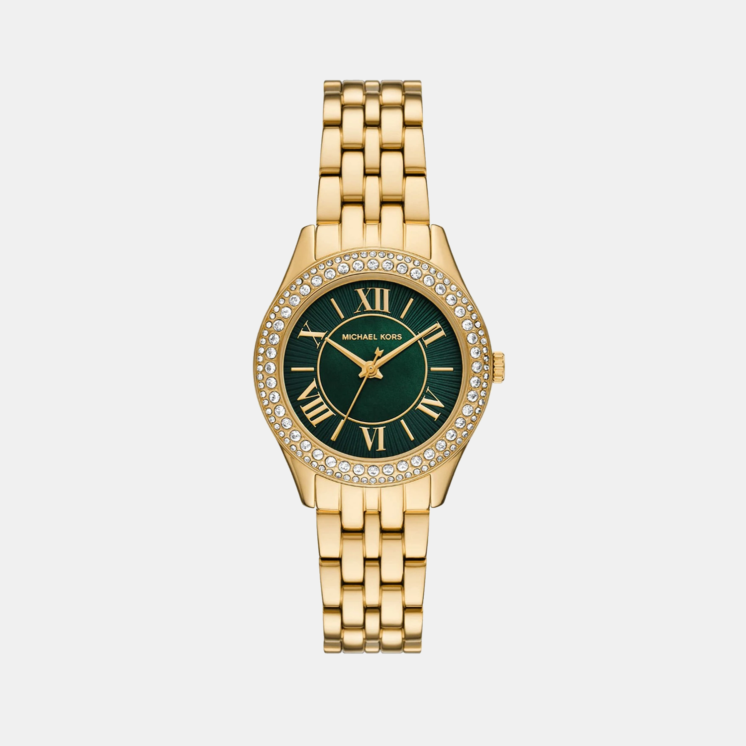 Michael Kors Harlowe Women Quartz Green Dial Analog Stainless Steel Watch MK4870