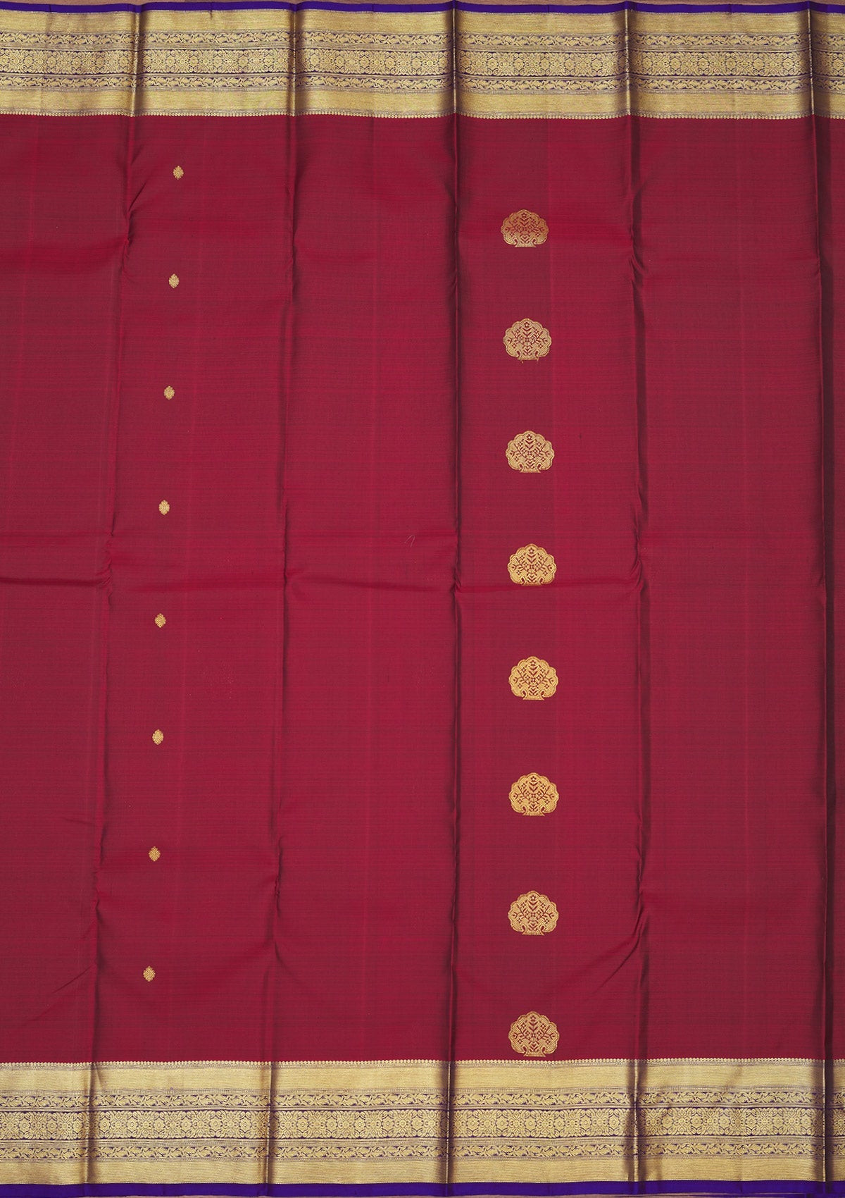 Koskii Maroon Zariwork Pure Silk Saree – Women's - view 6
