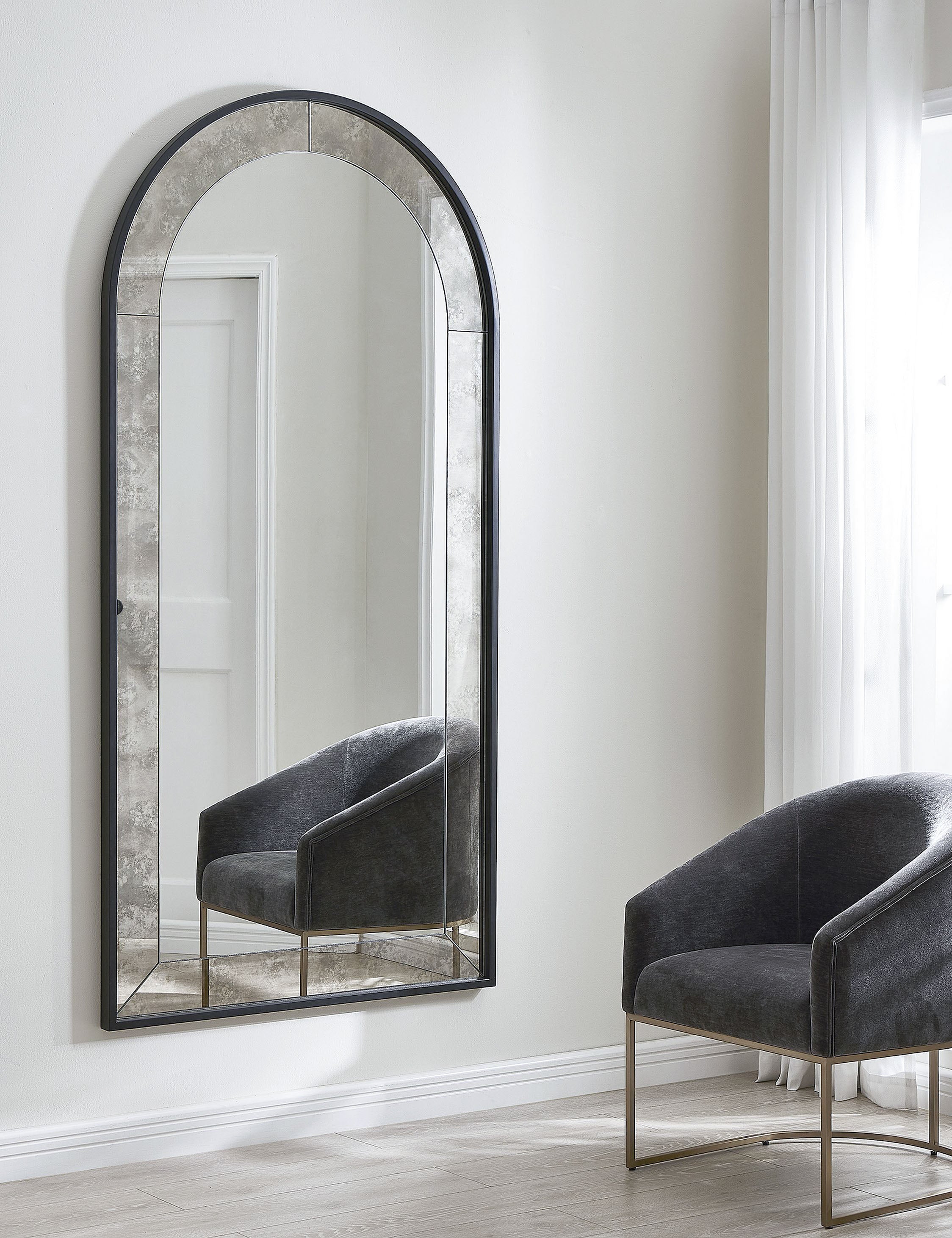 Lulu and Georgia Carwyn Full Length Mirror – Black - view 2