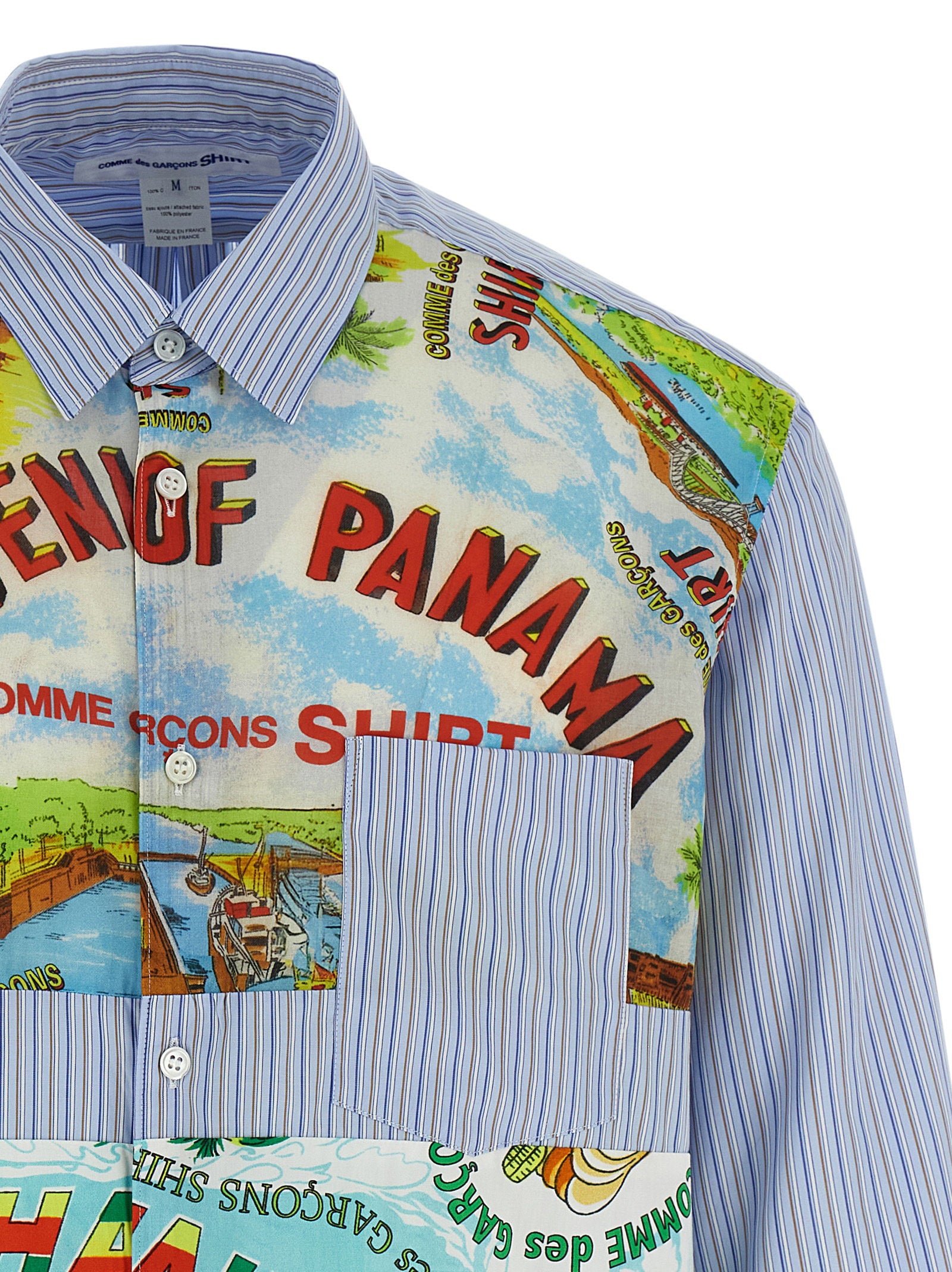 Comme Des Garcons Shirt Patterned Inserts Shirt - view 3