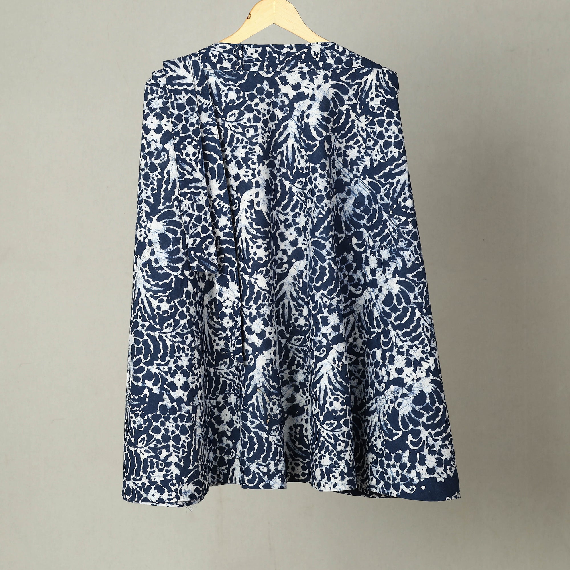 NOORI BAZAR Blue - Hand Batik Print Cotton Wrap Around Skirt 31