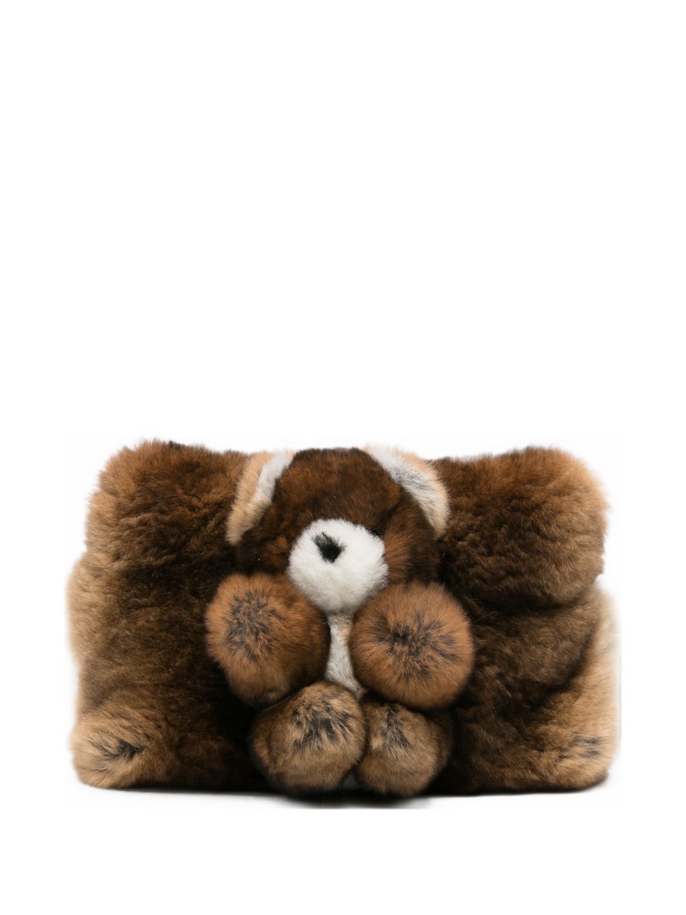 Anita Bilardi Teddy Bear Faux-Fur Bag – Outer: Calf Leather 100%