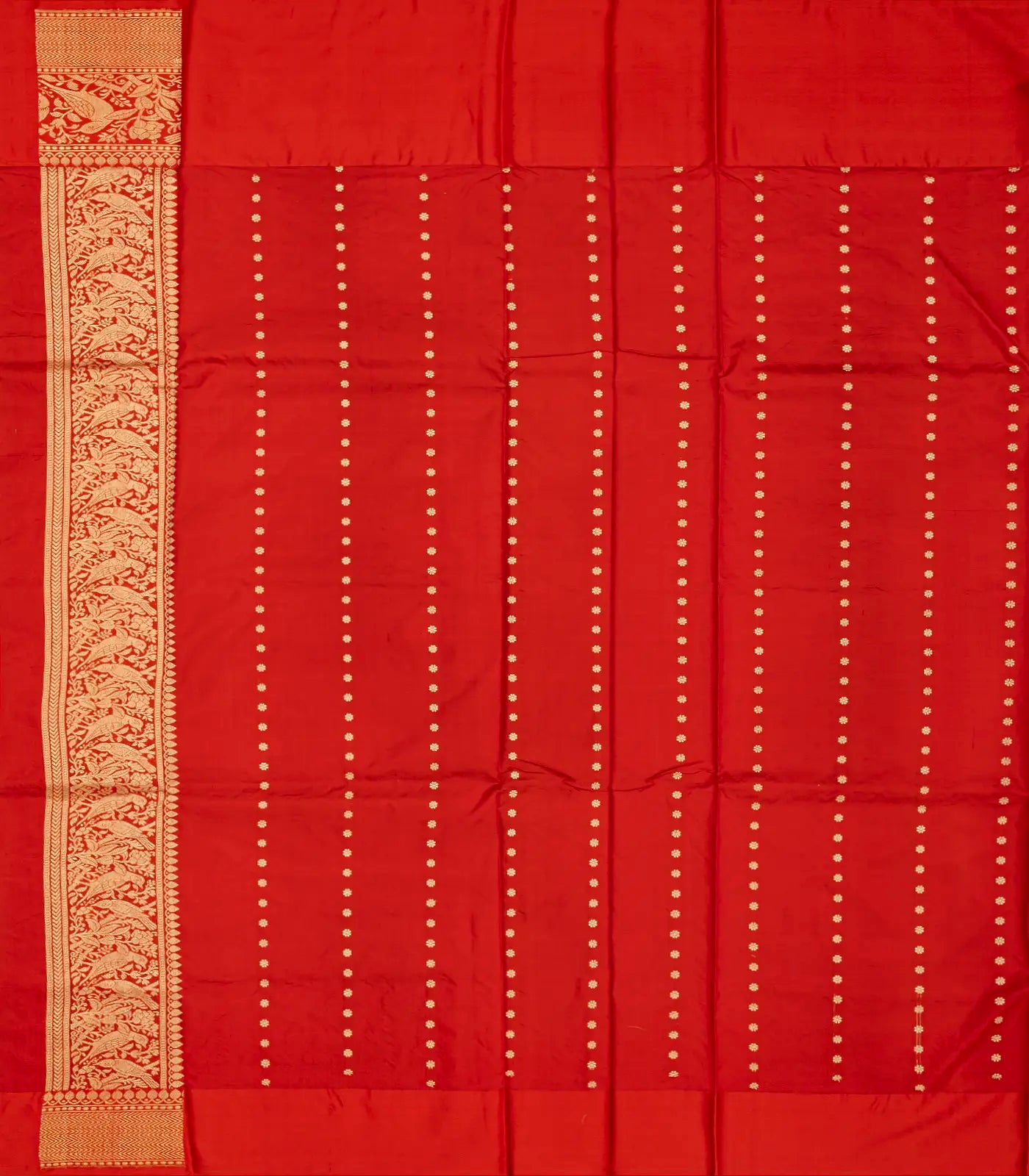 RmKV Maroon Handloom Banarasi Silk Saree With Bird Buttas - view 4