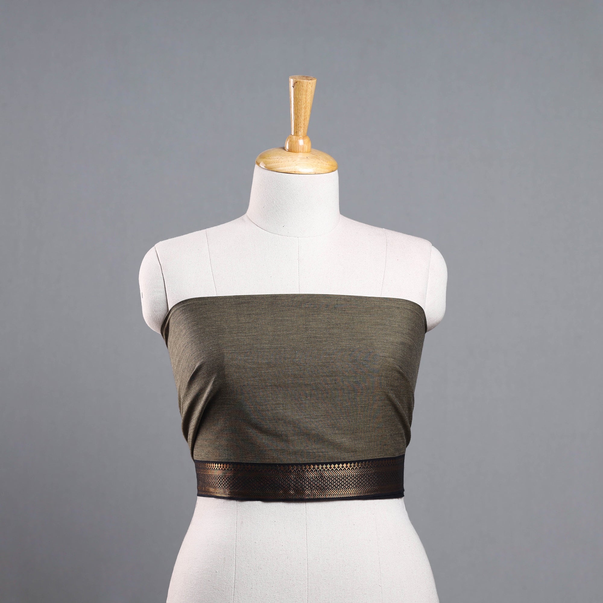 NOORI BAZAR Brown - Handloom Cotton Mangalagiri Blouse Piece 17