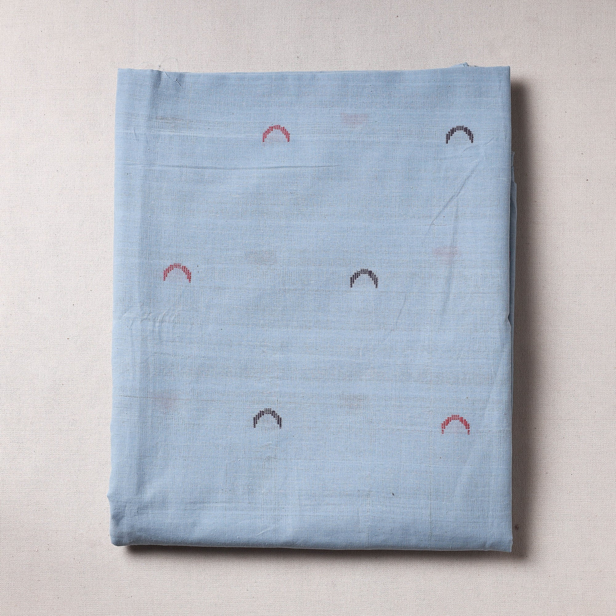 ITOKRI CRAFTS INITIATIVE Blue - Godavari Jamdani Pure Handloom Cotton Precut Fabric