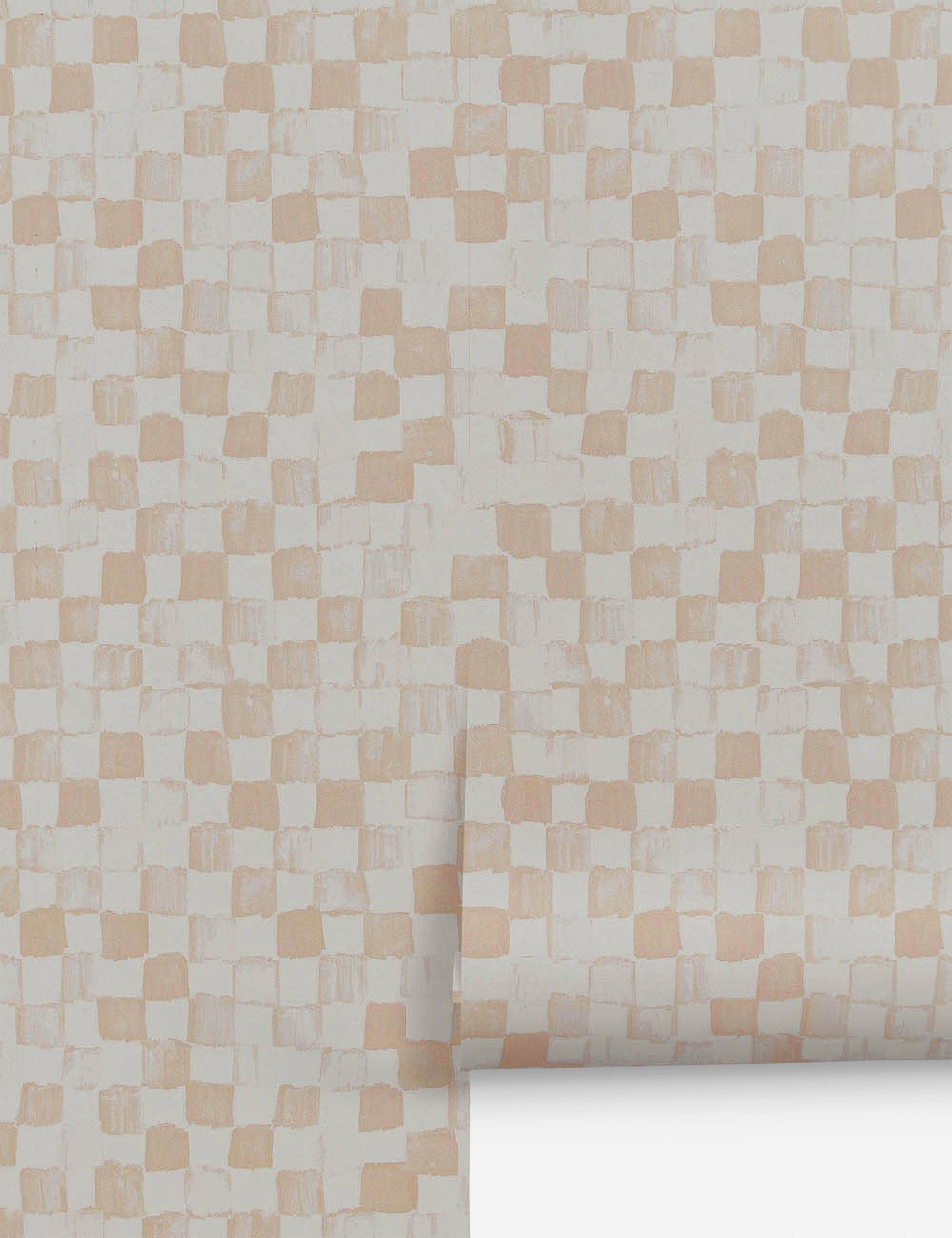 Lulu and Georgia Checkerboard Wallpaper by Sarah Sherman Samuel - view 2