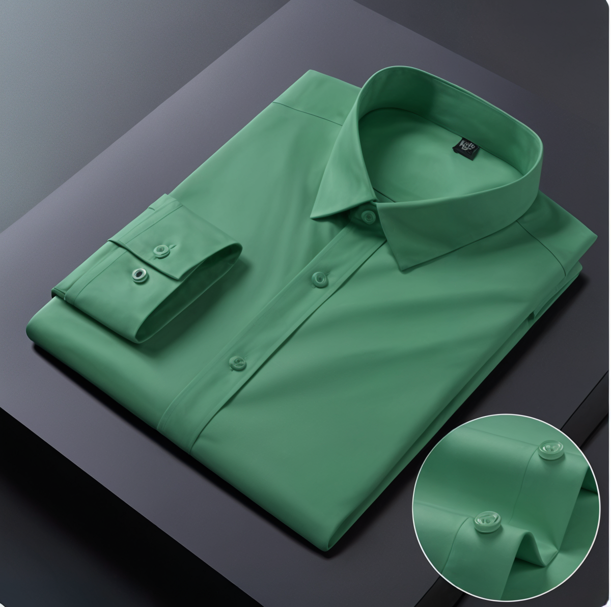 BlackTree Premium Cotton Solid Shirt for Man (Green)