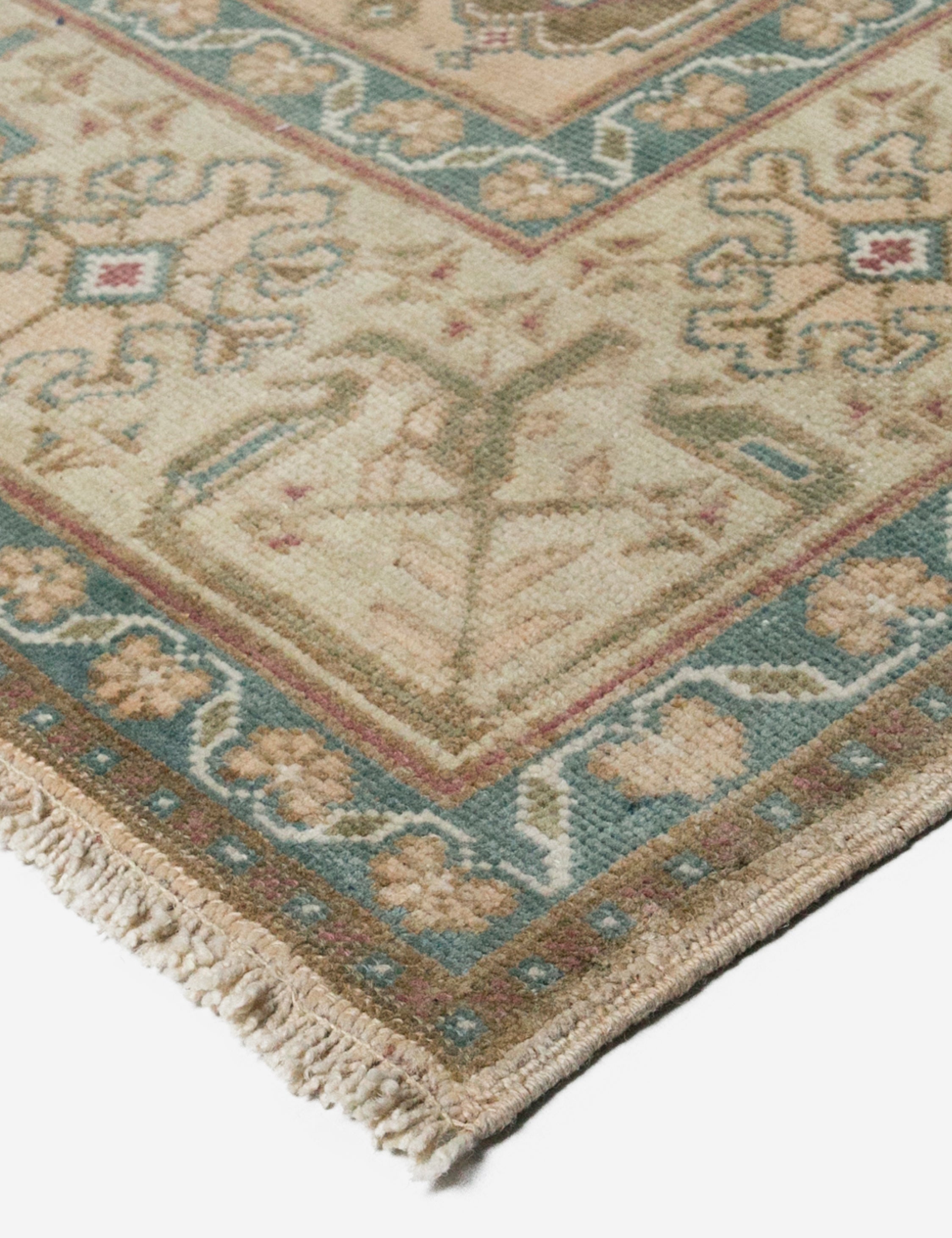 Lulu and Georgia Vintage Turkish Hand-Knotted Wool Rug No. 383, 6'8" x 10'12" - view 2