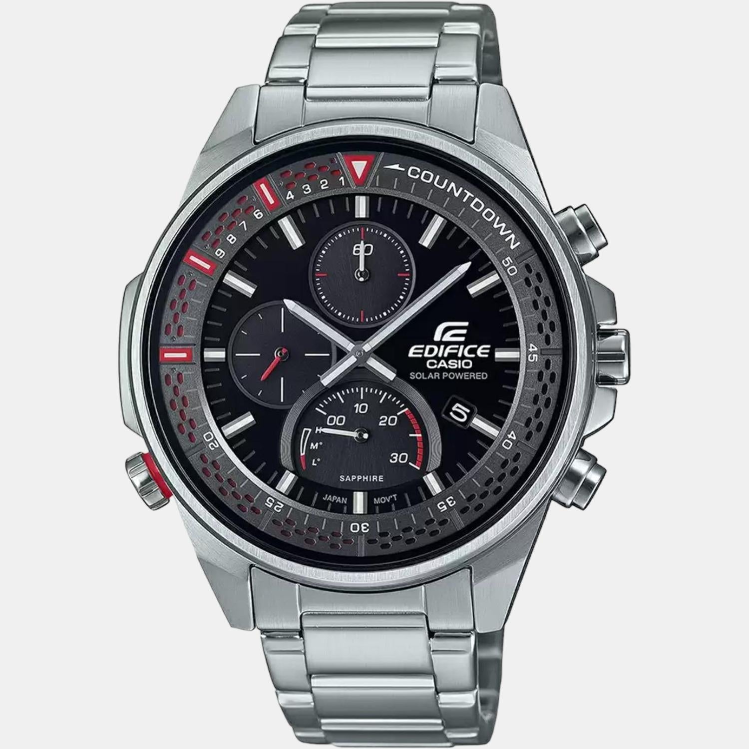 Casio Edifice Men Quartz Black Dial Chronograph Stainless Steel Watch ED509 - view 2