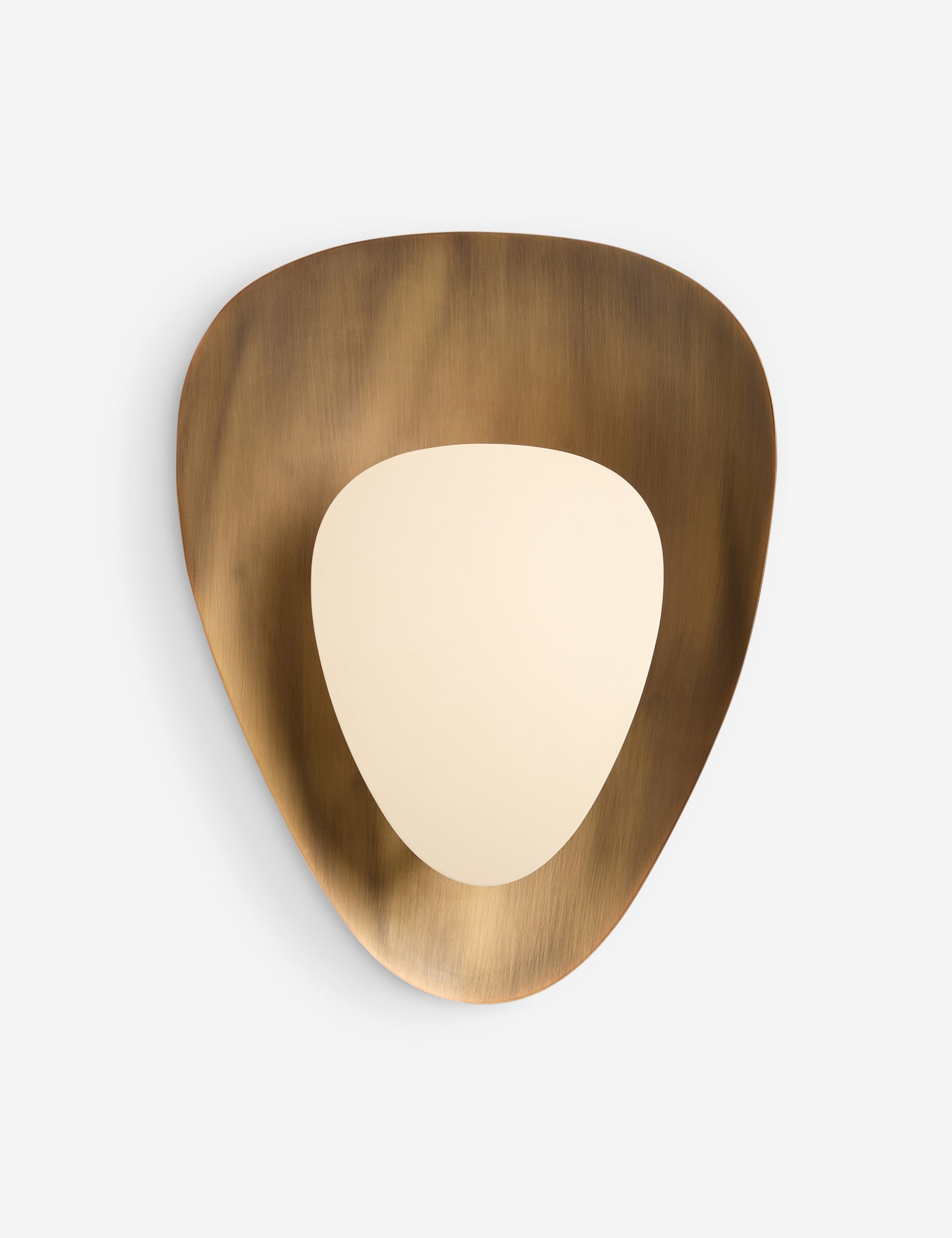 Lulu and Georgia Brevin Sconce – Cream and Antique Brass