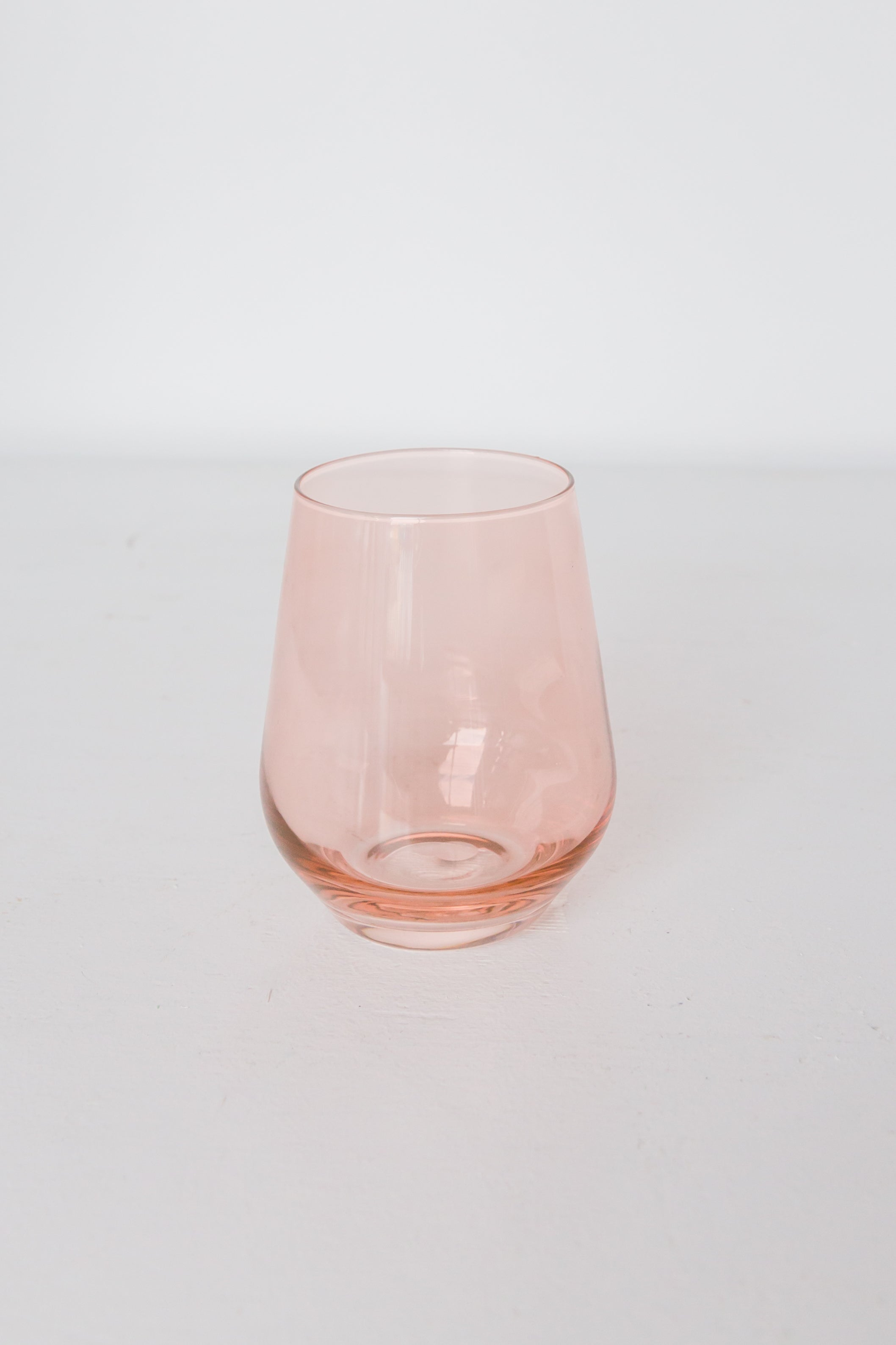 Estelle Colored Glass Estelle Colored Wine Stemless - Set of 2- Peach Fuzz {Our Coral Peach Pink} - view 2