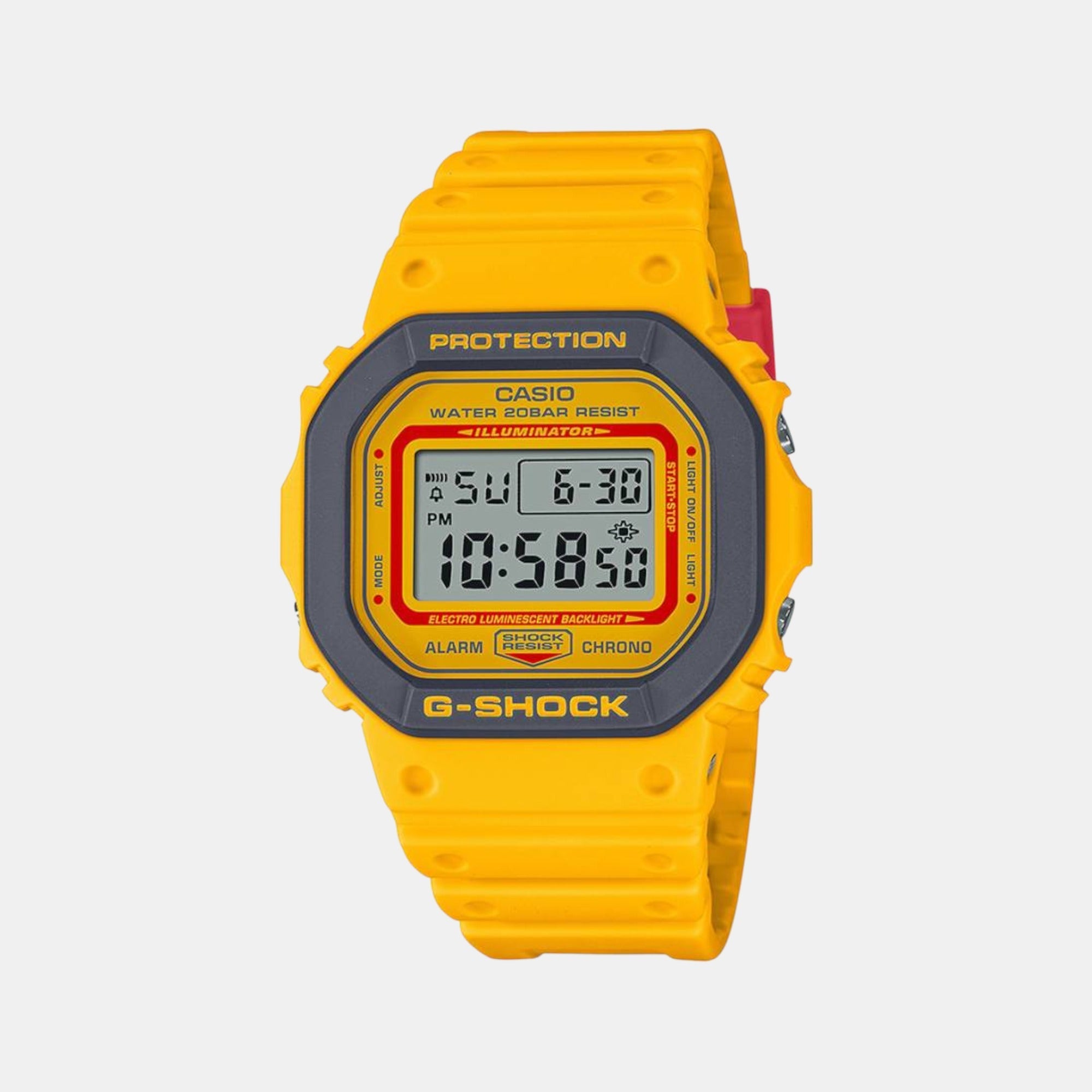 Casio G-Shock Men Quartz Yellow Dial Digital Resin Watch G1335