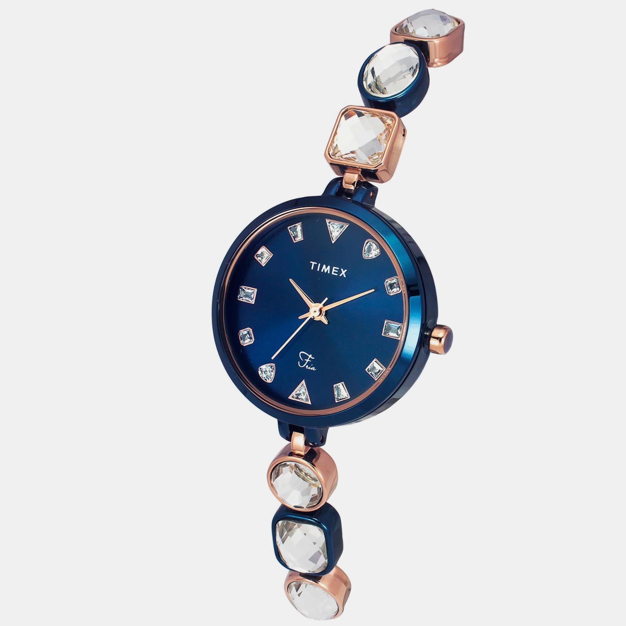 Timex Fria Women Quartz Blue Dial Analog Brass Watch TWEL17303 - view 2