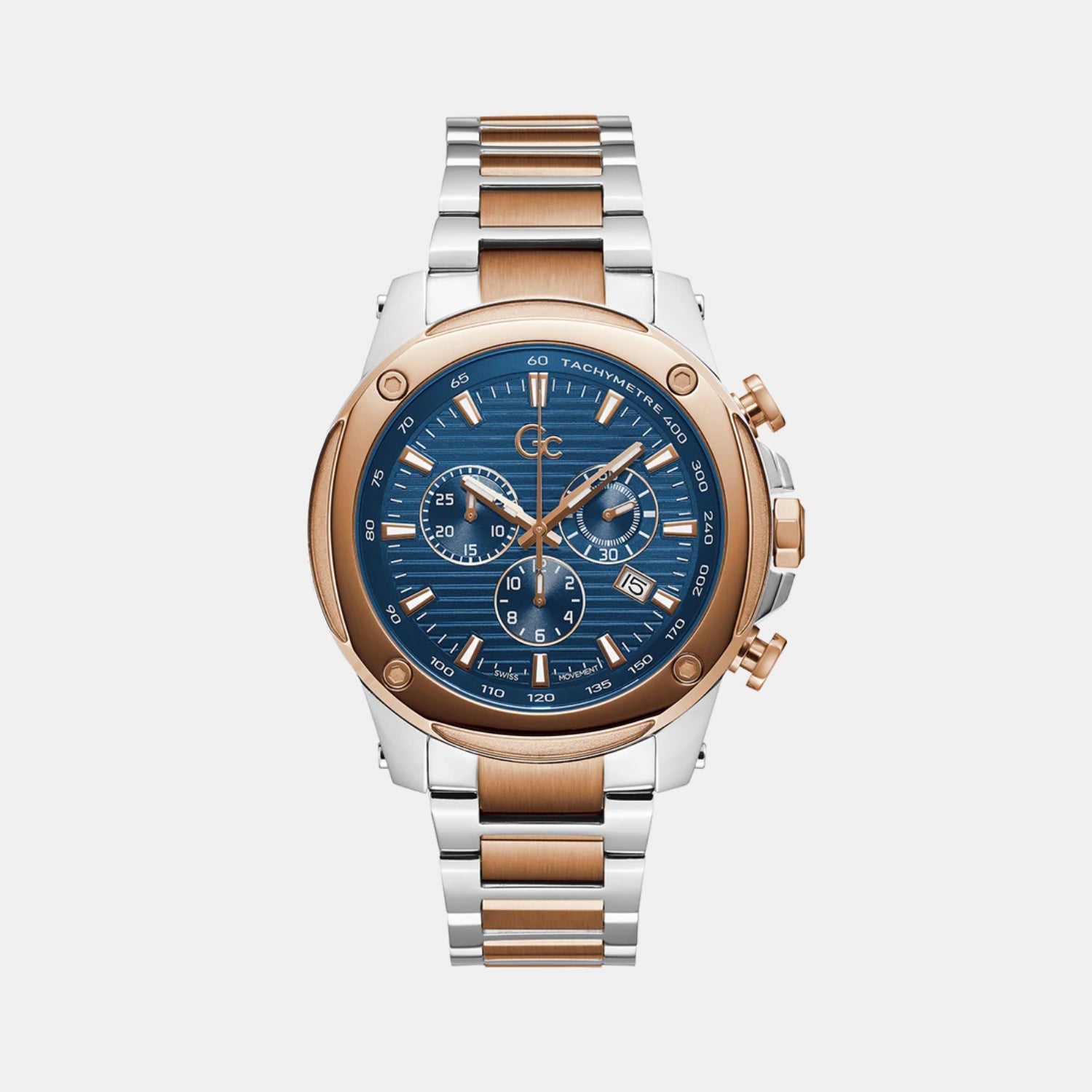 GC Brave Chrono Men Quartz Blue Dial Chronograph Stainless Steel Watch Z13001G7MF