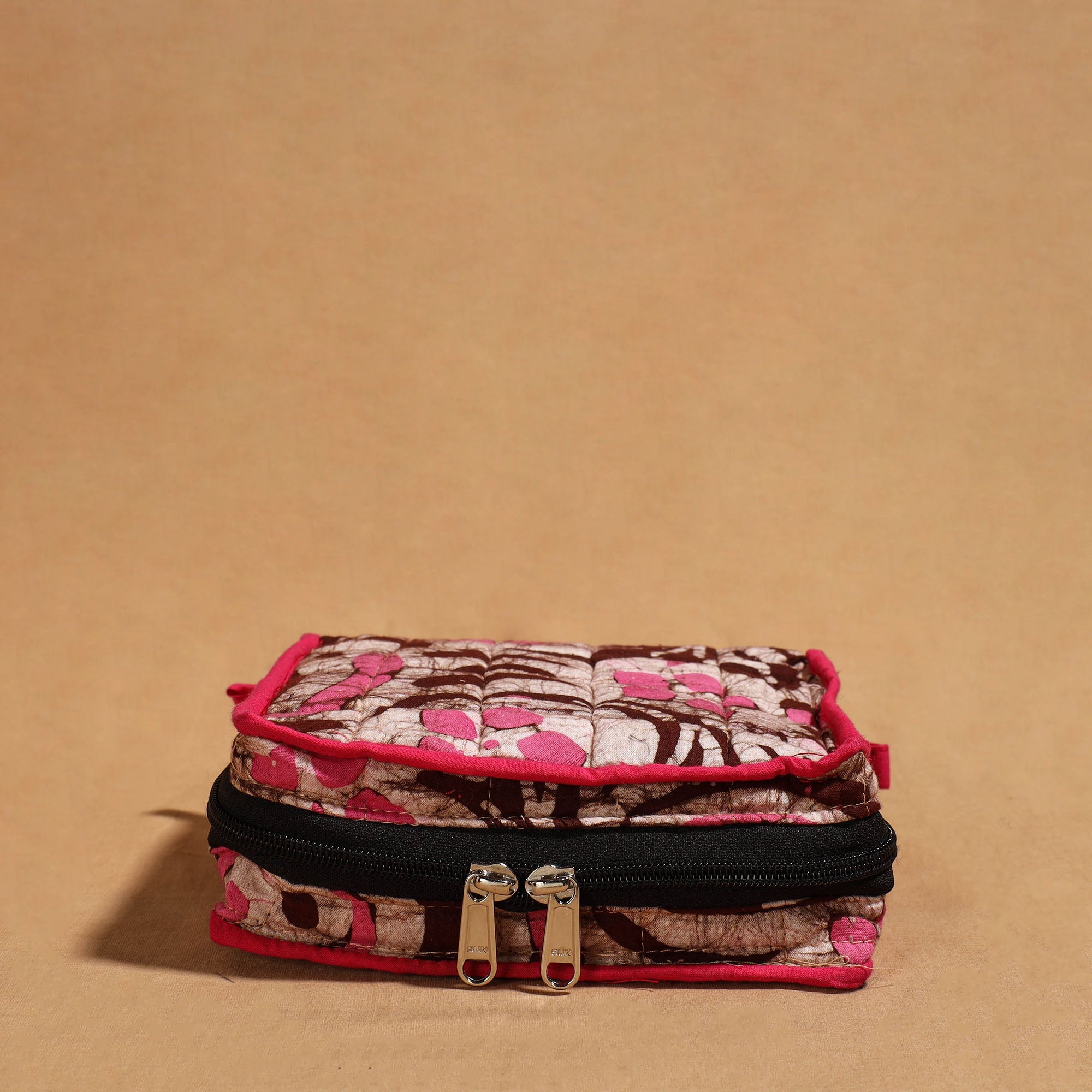 NOORI BAZAR Brown - Handmade 4 Pockets Cotton Jewelry Bag 17