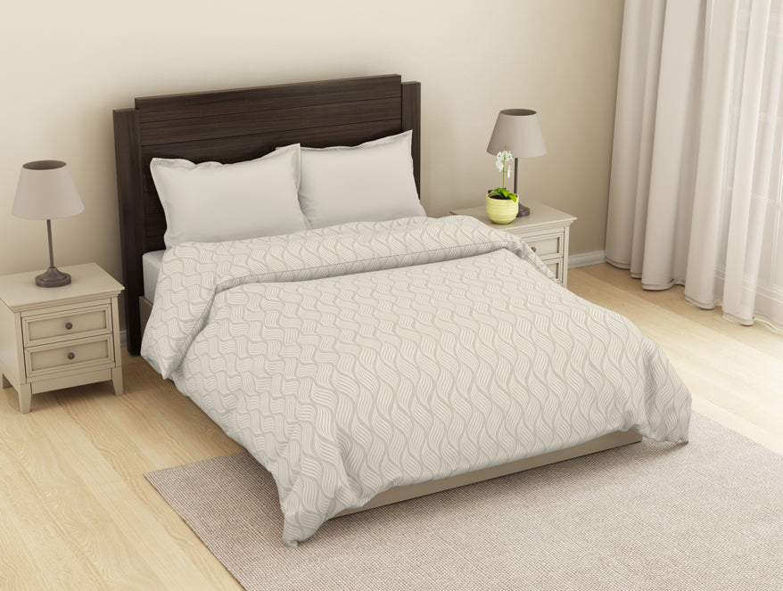 Spaces India Abstract Olive Green - Grey Microfiber Shell Double Dohar - Welspun Dohar By Welspun-1065397 - view 2