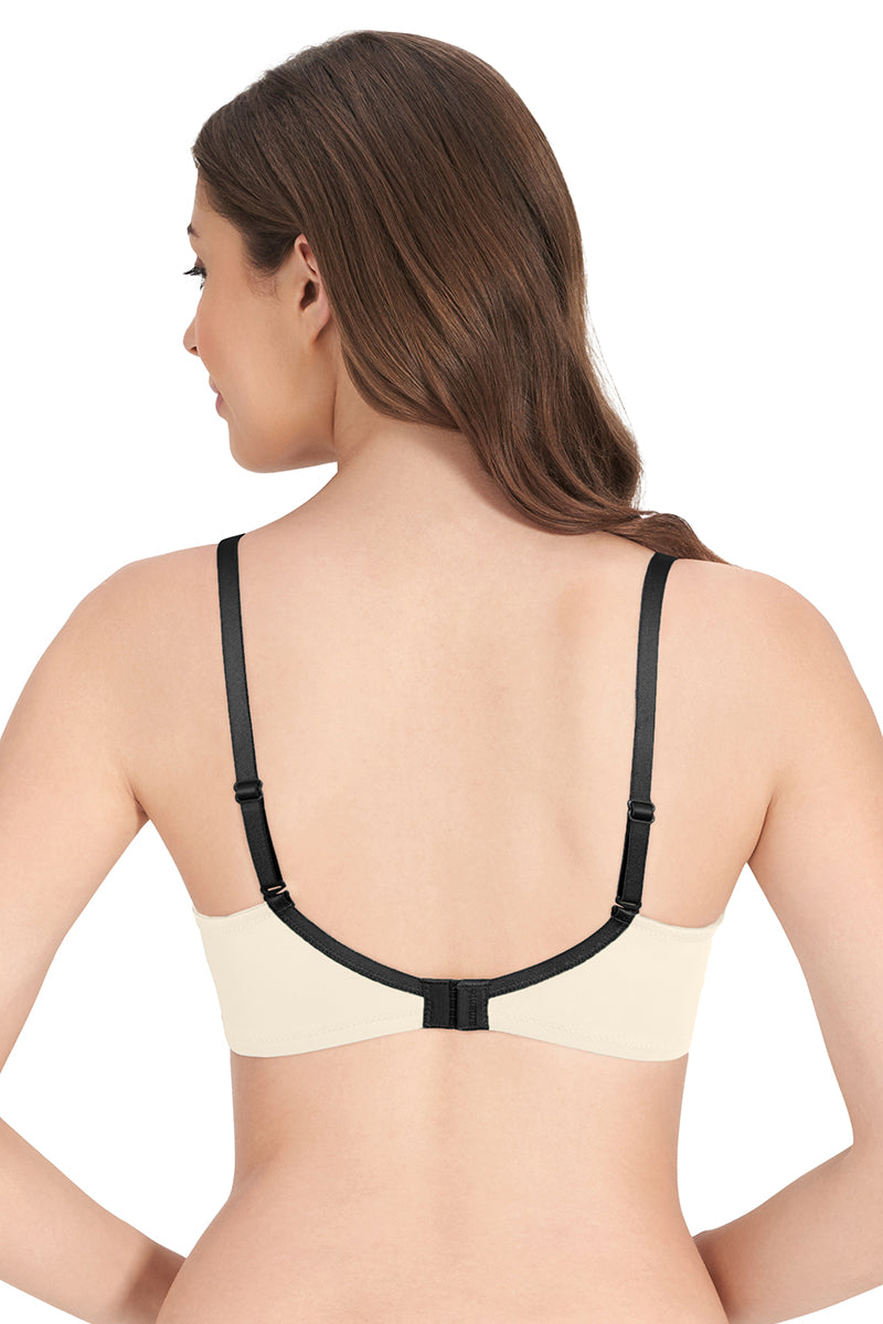 Amante Smooth Dreams Padded Non-wired T-shirt Bra - Whitesmoke - view 3