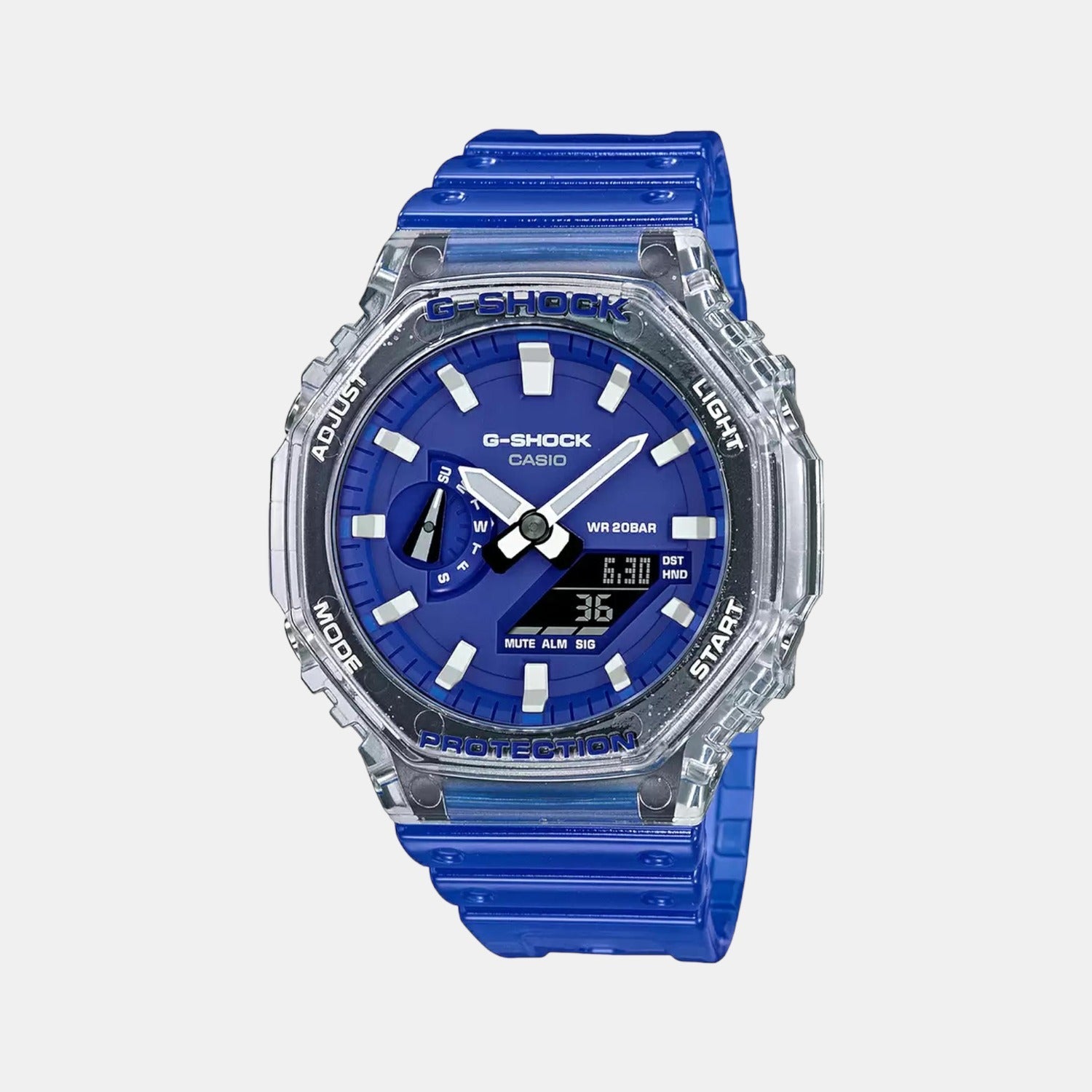 Casio G-Shock Men Quartz Blue Dial Analog-Digital Resin Watch G1116