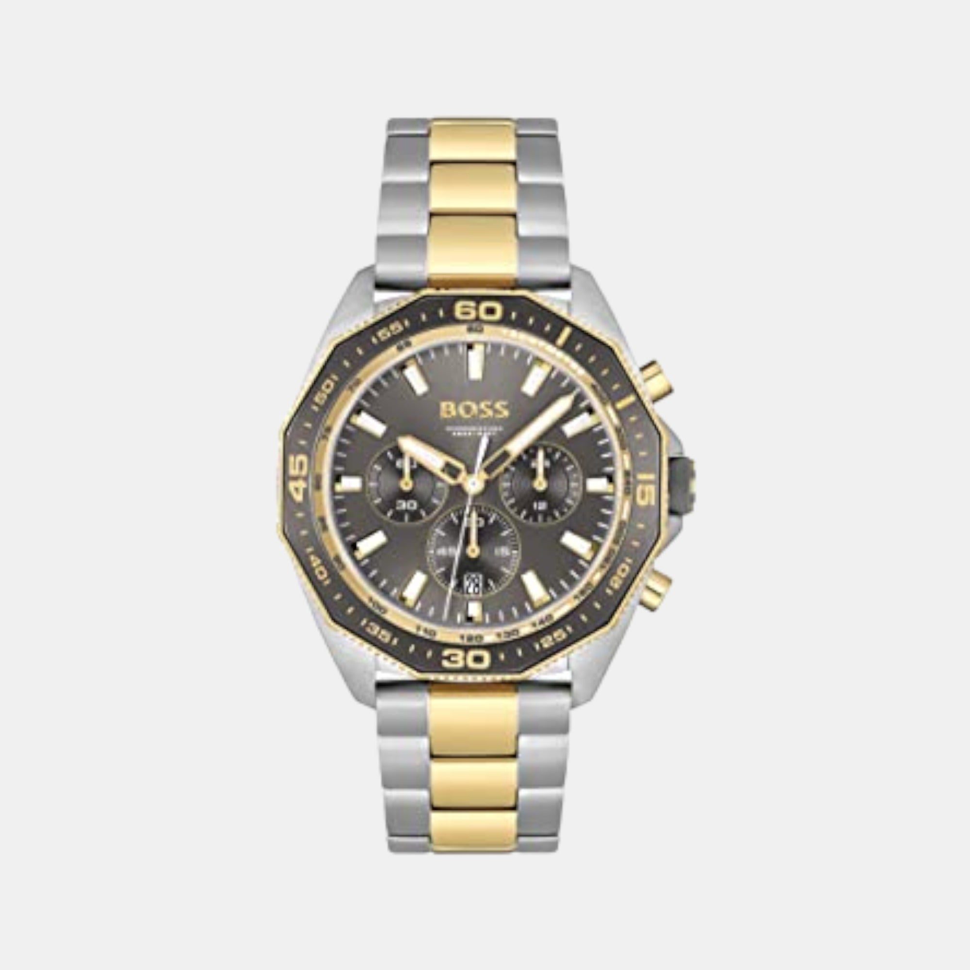 Boss Energy Men Quartz Black Dial Chronograph Stainless Steel Watch 1513974