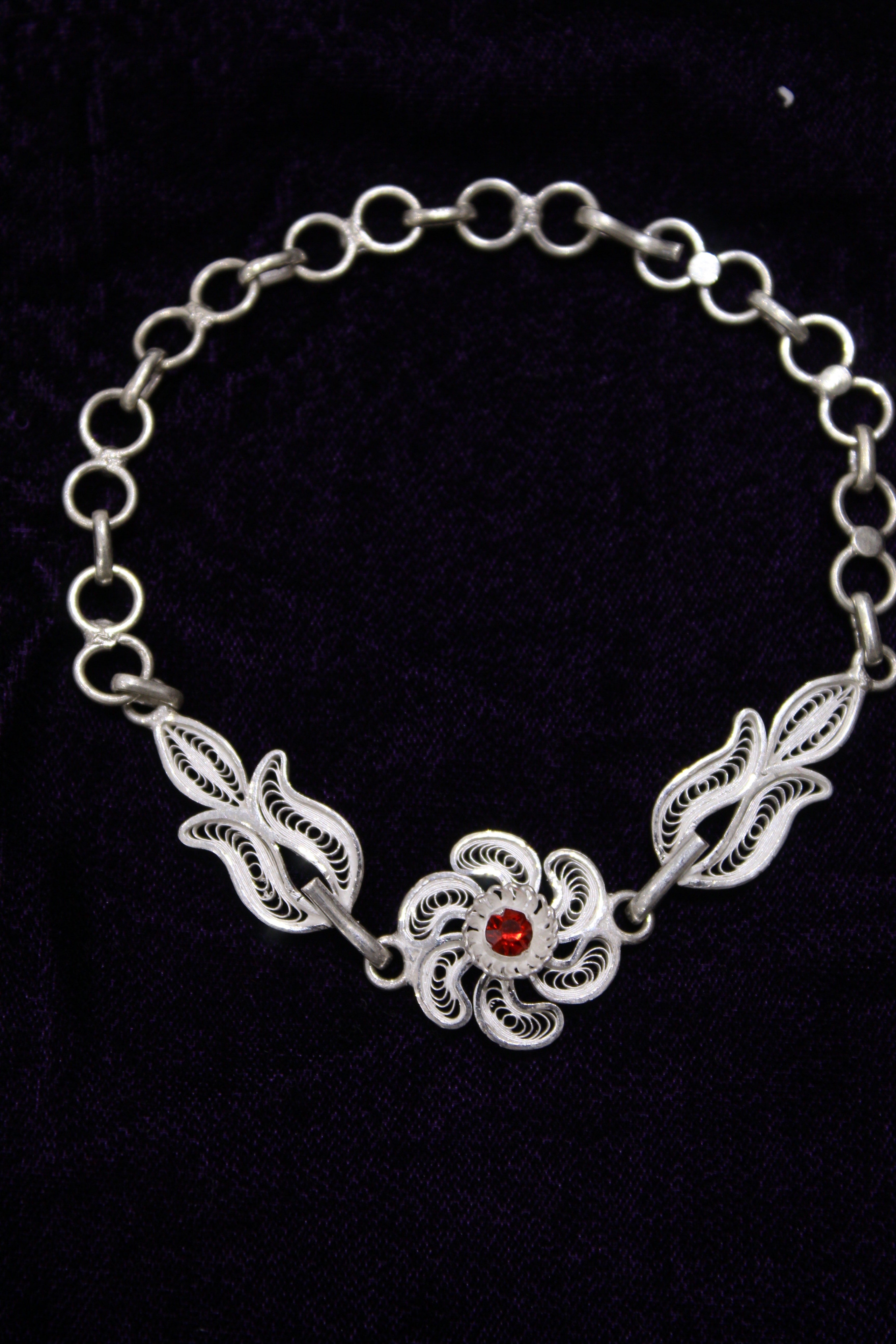 Indianvillez Tarakasi Silver Filigree Bracelet For Women