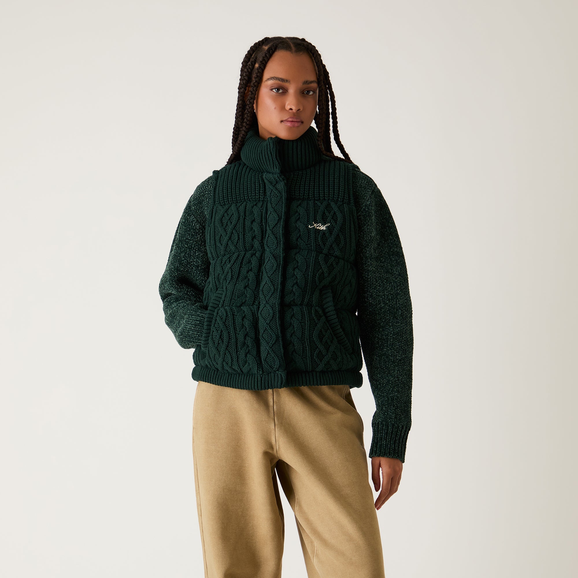Kith Women Parker Cable Knit Vest - Stadium - view 2