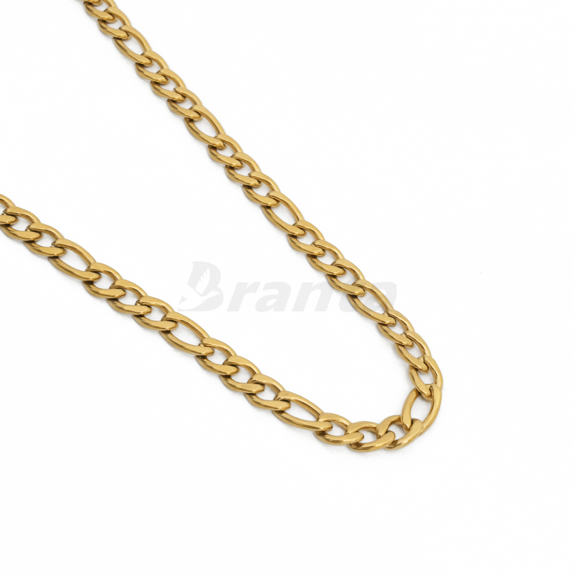 Branta Fancy Gold Curb Chain Necklace For Men - view 2