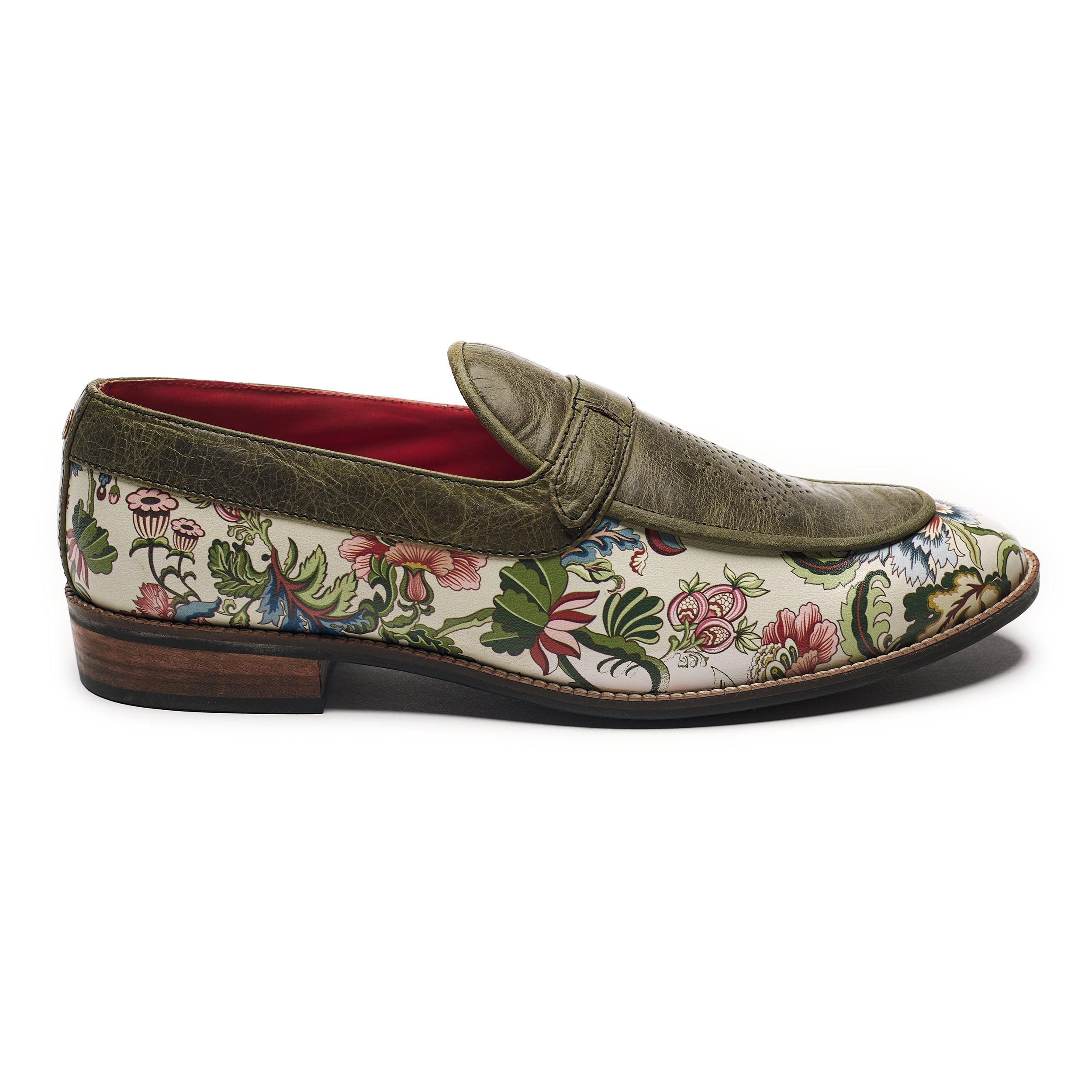 Banjaaran India Bageecha Loafers Men – Olive - view 3