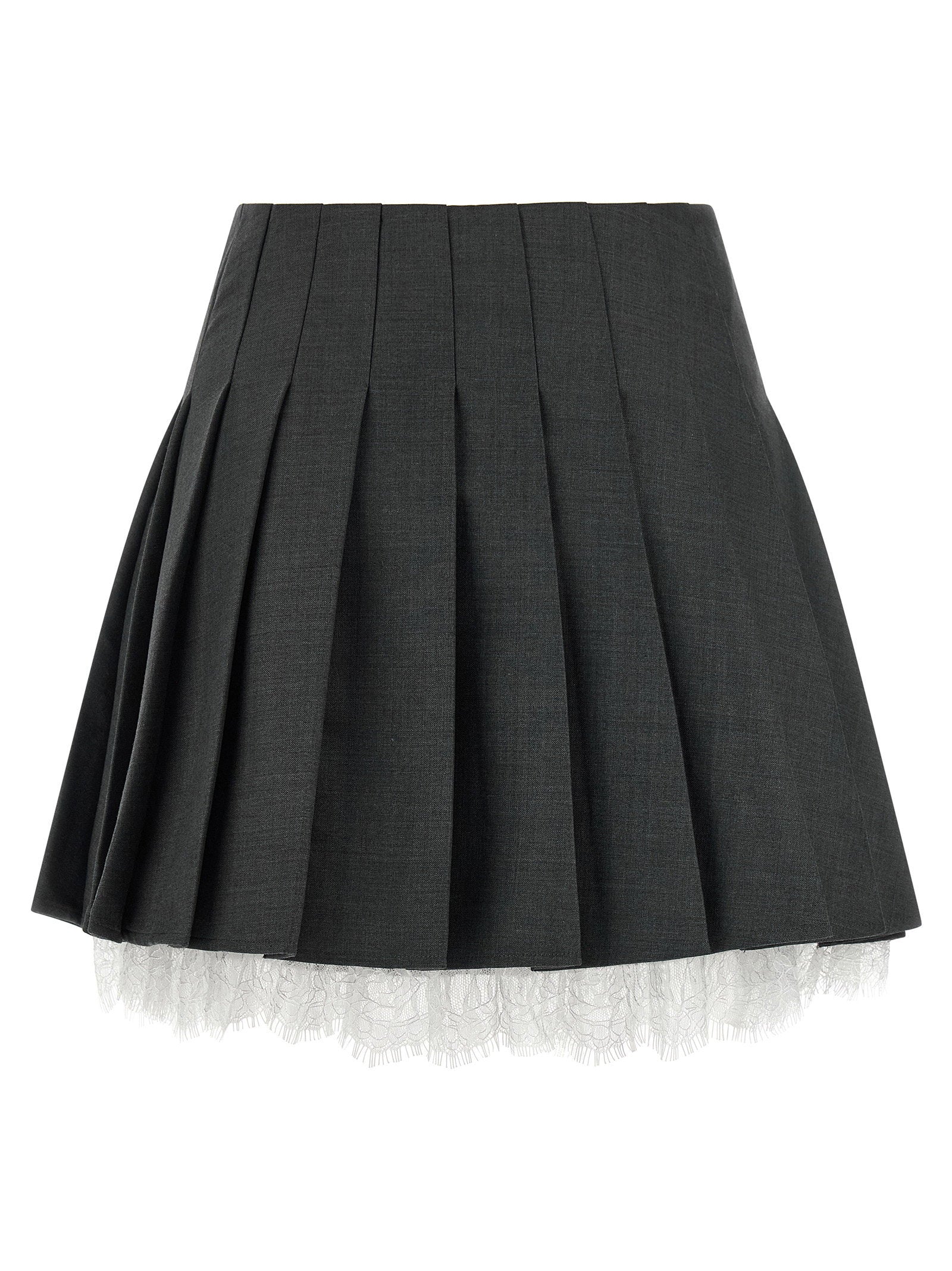 Self-Portrait Pleated Skirt – 51% polyester 49% wool - view 2