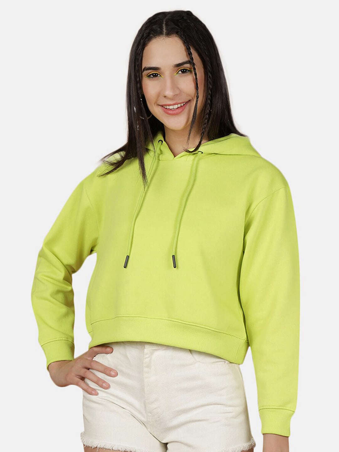 Freehand By The Indian Garage Co Women's Solid Regular Fit Sweatshirt
