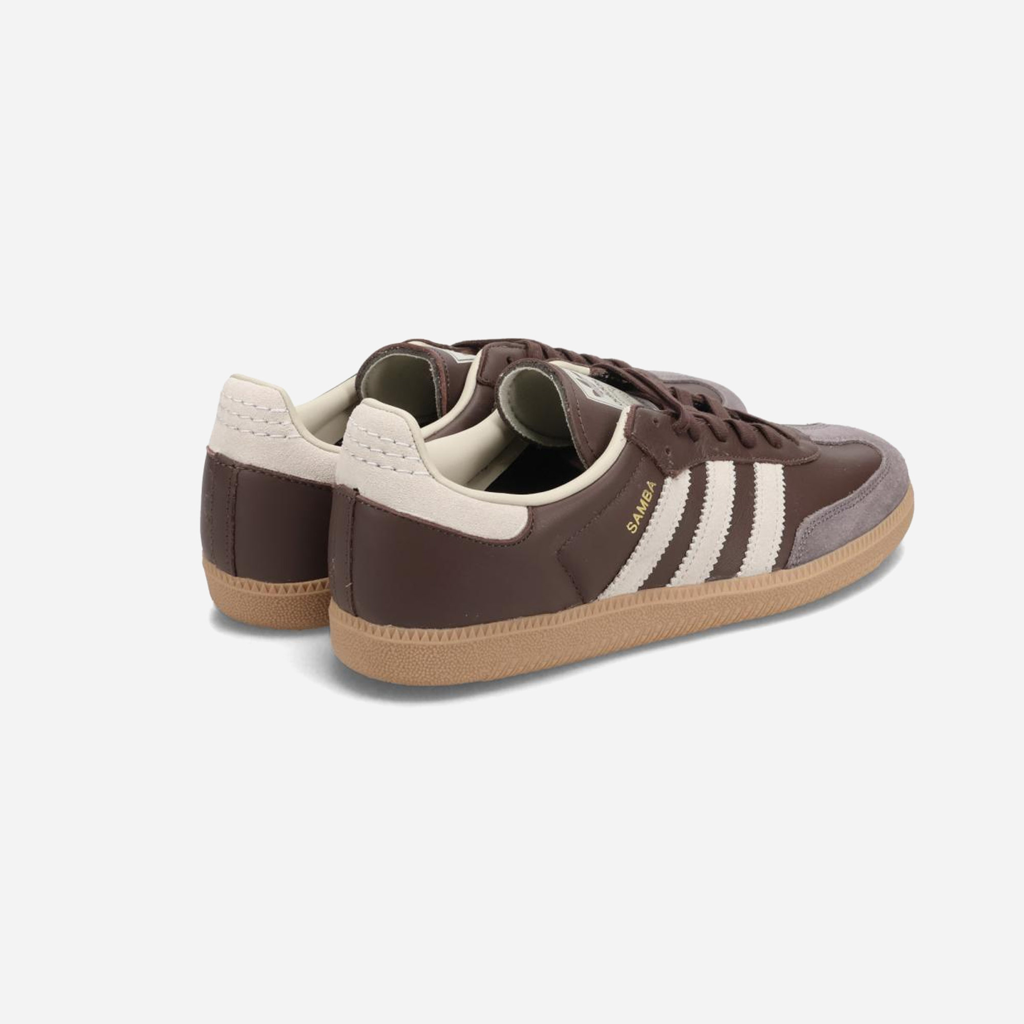 Adidas Samba OG Shoes Brown Putty Grey Gold Metallic - view 2