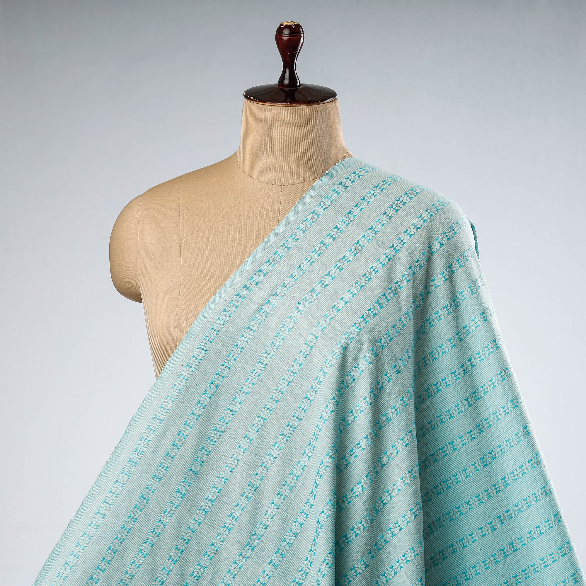 AAGOR DAAGRA AFAD Blue - Bodoweaves Handloom Cotton Fabric