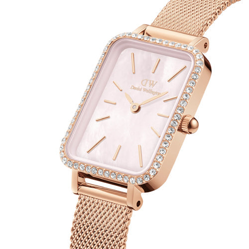 Daniel Wellington Quadro Lumine Bezel Melrose Pink Mother-Of-Pearl Dial Women 20*26mm DW00100669 - view 2