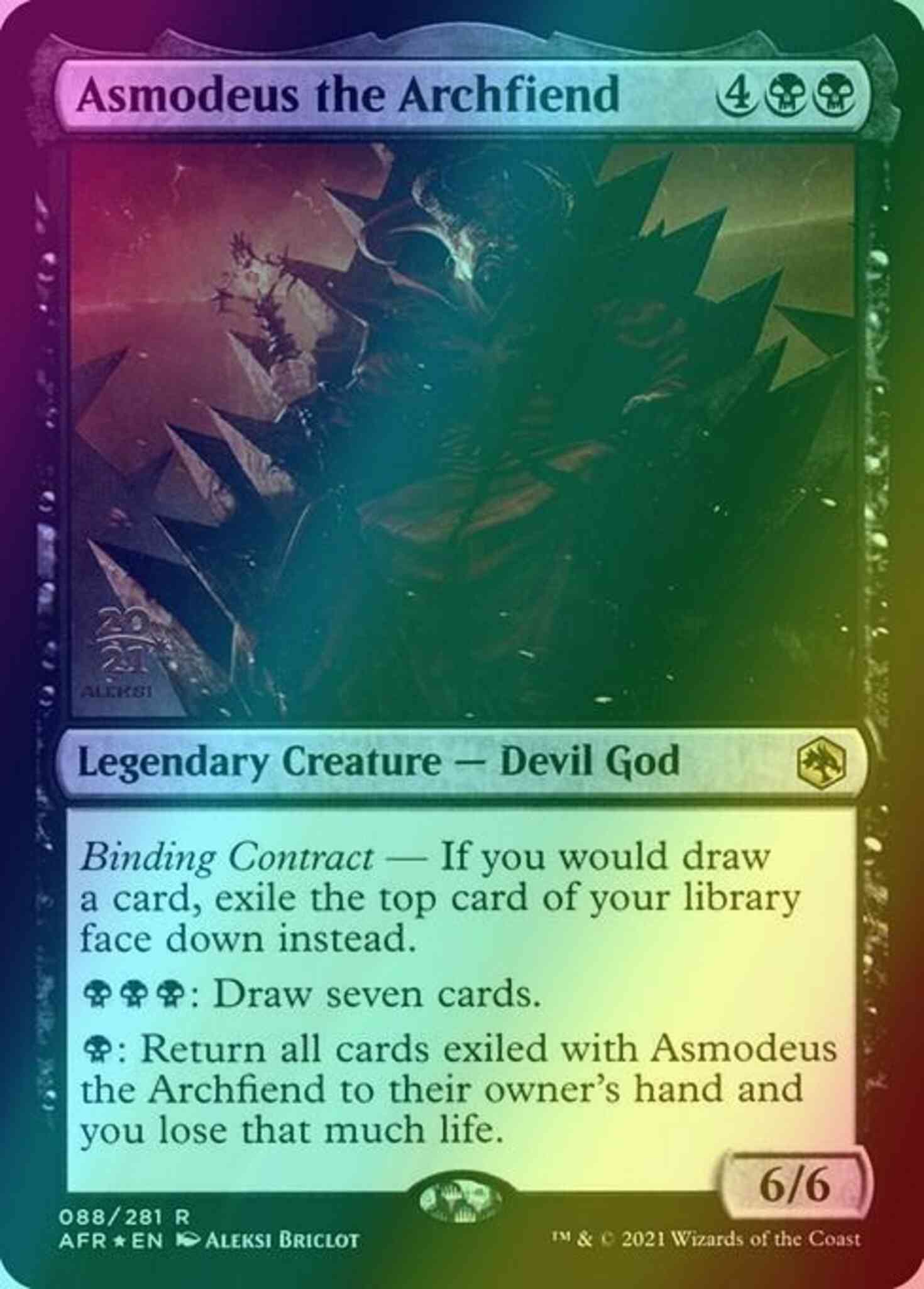 Magic Asmodeus the Archfiend [Prerelease] [88s] [Adventures in the Forgotten Realms Promos] [Foil]