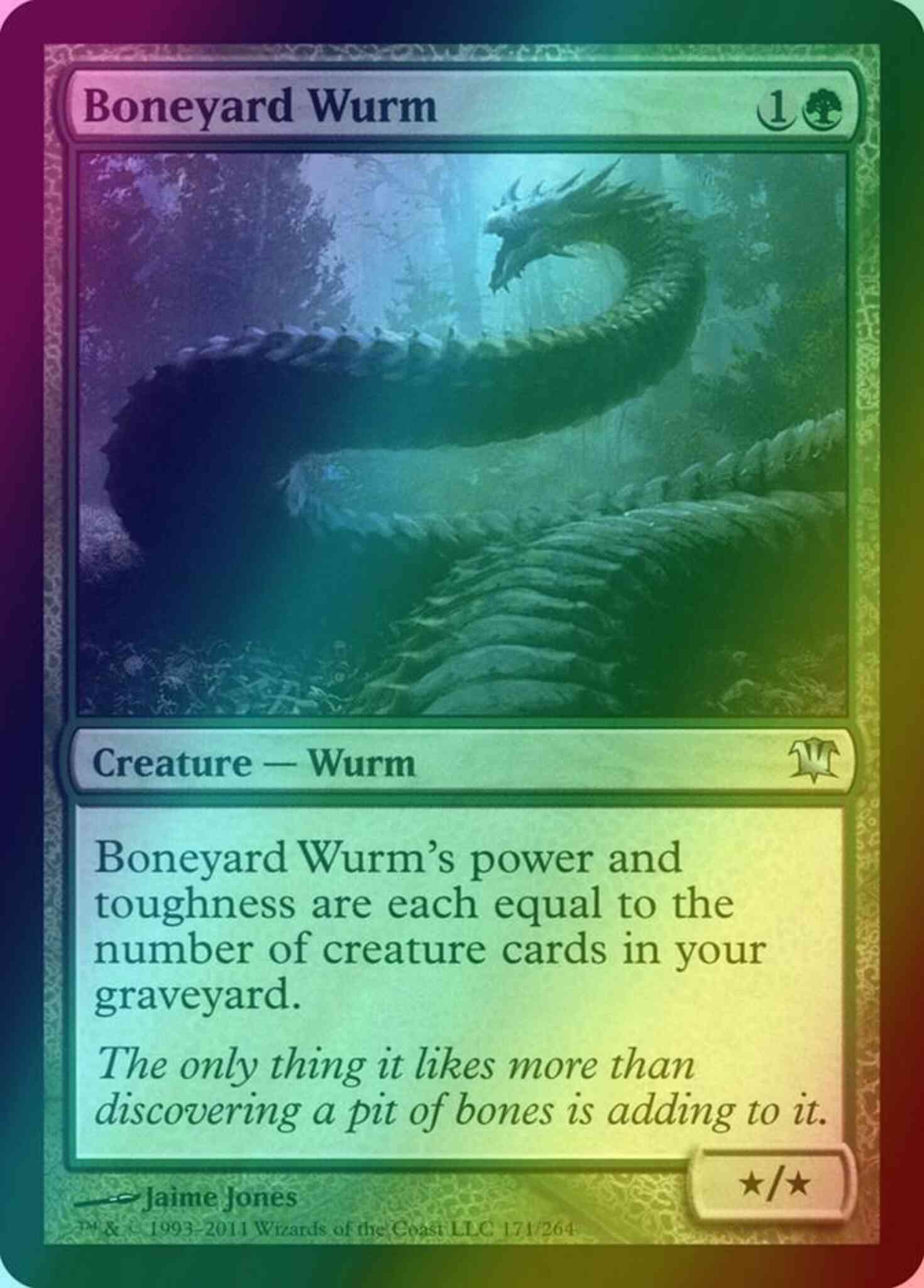 Boneyard wurm 171 – Magic Boneyard Wurm [171] [Innistrad] [Foil]