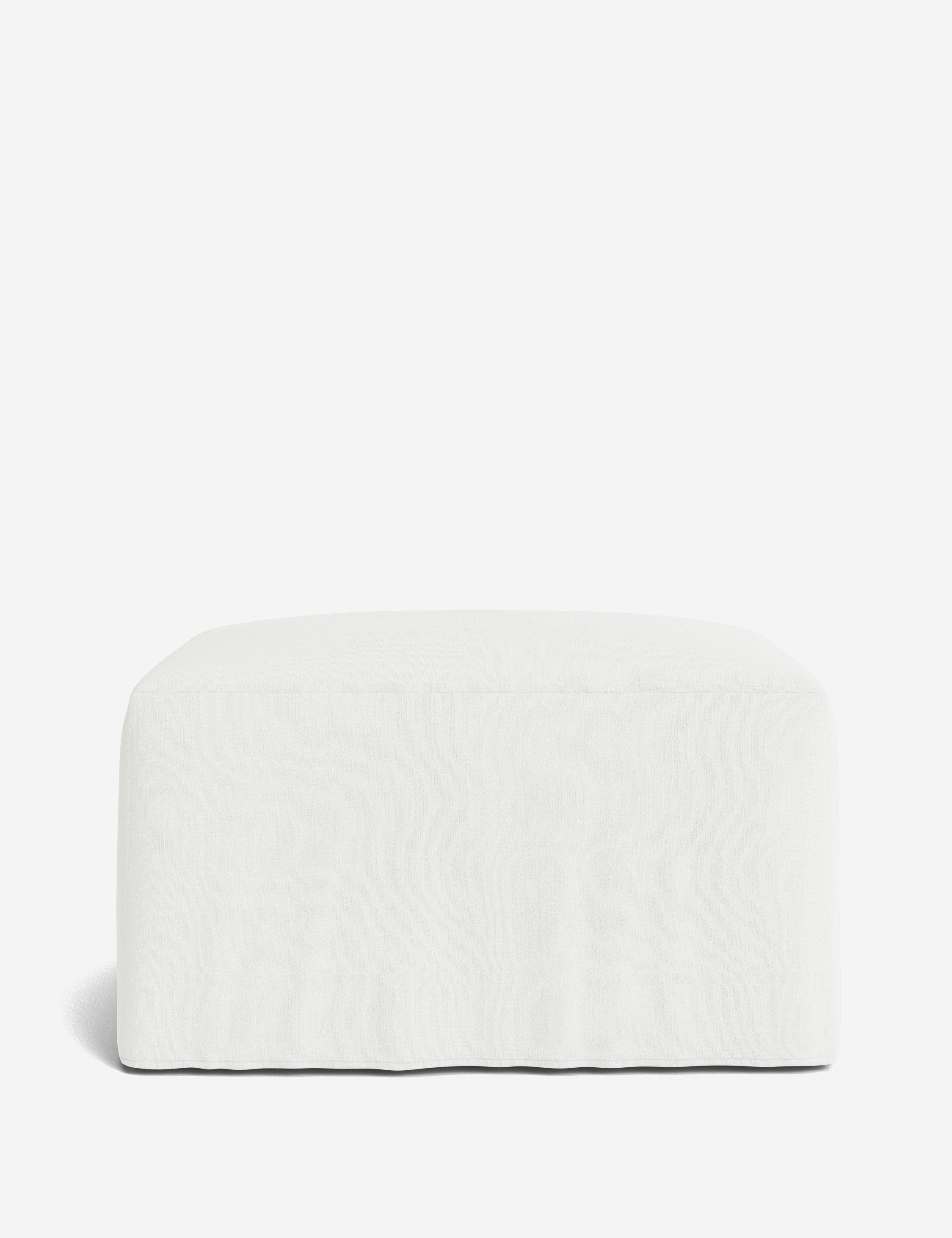 Lulu and Georgia Portola Slipcover Ottoman - view 43