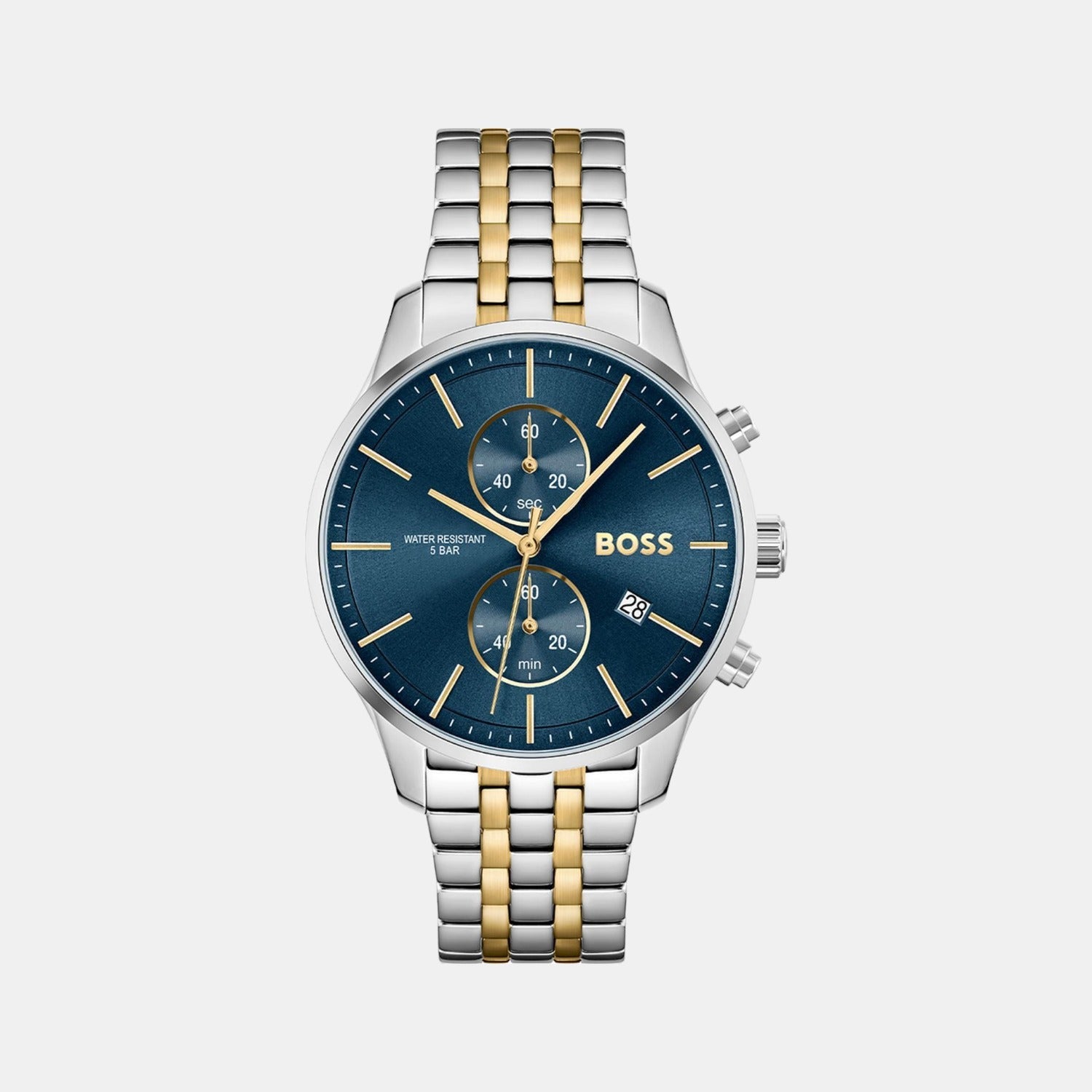 Boss Associate Men Quartz Blue Dial Chronograph Stainless Steel Watch 1513976