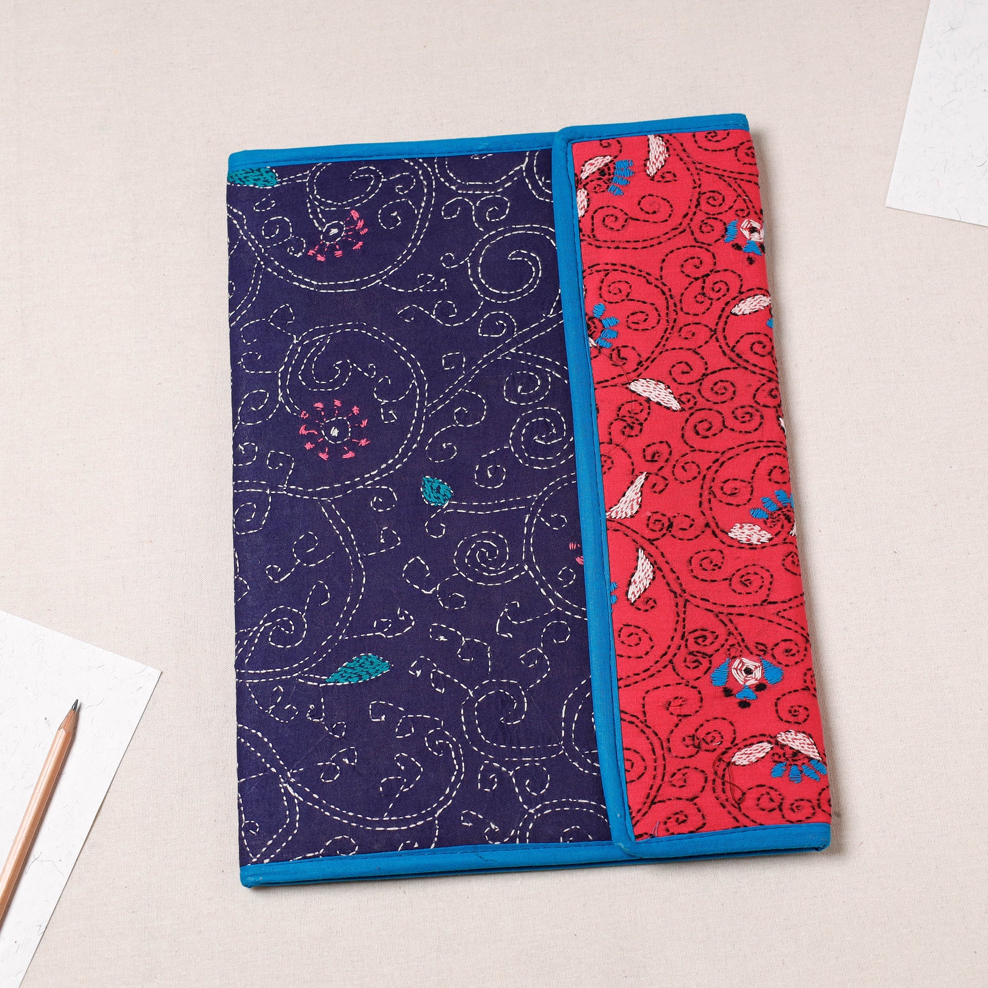 ASALKAAR Bengal Kantha Work Handcrafted File Folder