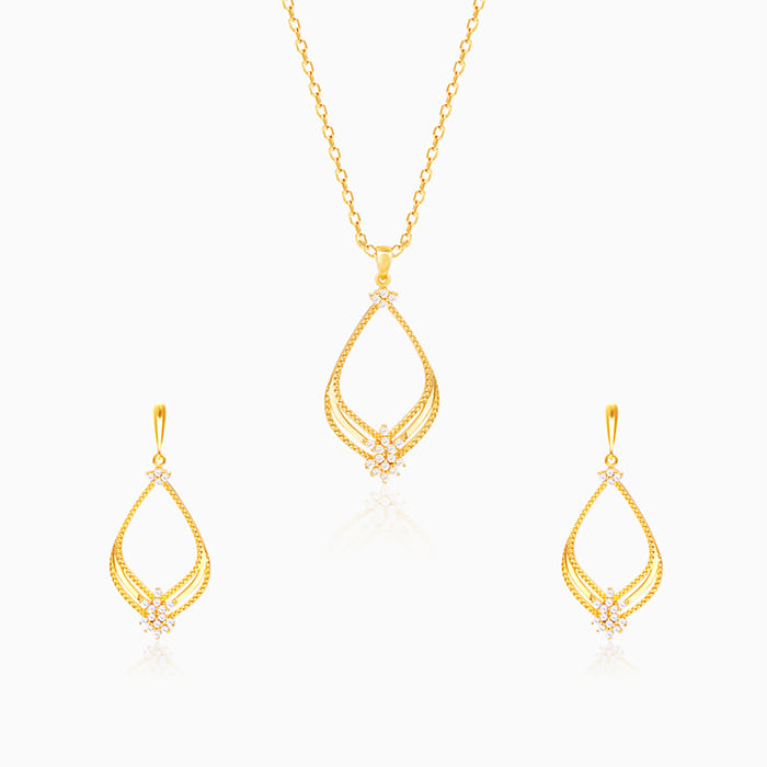 GIVA Jewellery Golden Princess Set