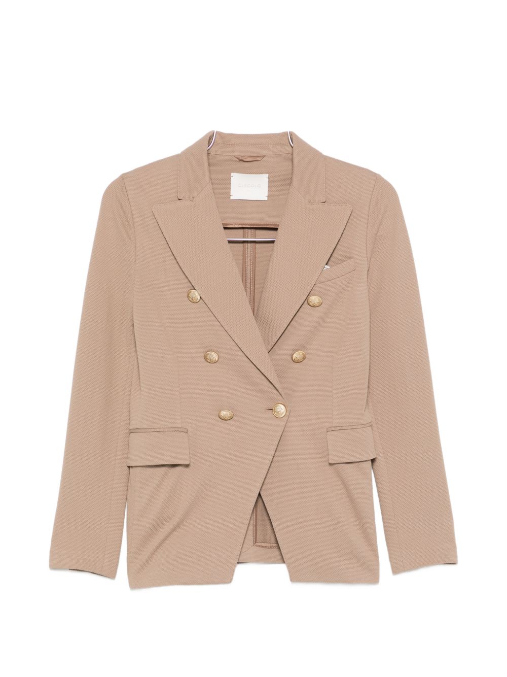 Circolo 1901 Cotton double-breasted jacket – Cotton 97%, Elastane 3%