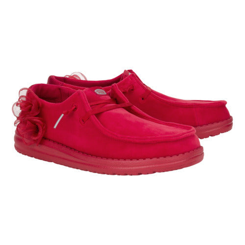 HEYDUDE shoes Wendy Velvet Rosette - Red – Women's - view 2