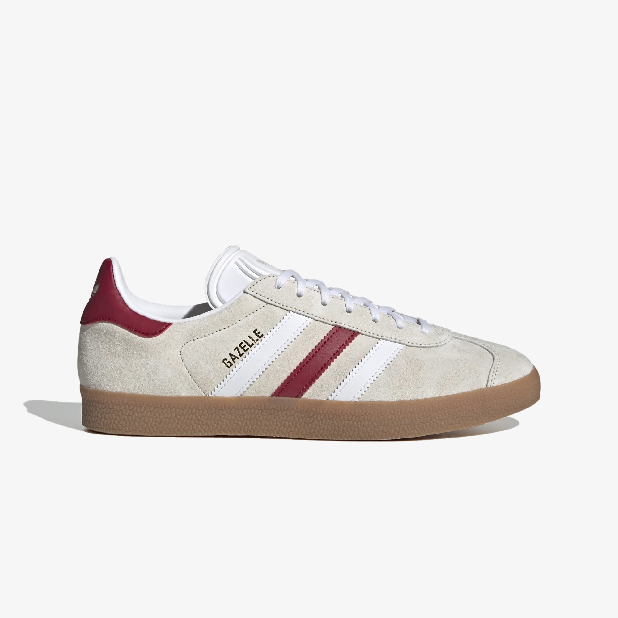 Adidas Originals | GAZELLE { ALUMINIUM/WHITE/BURGUNDY - view 5