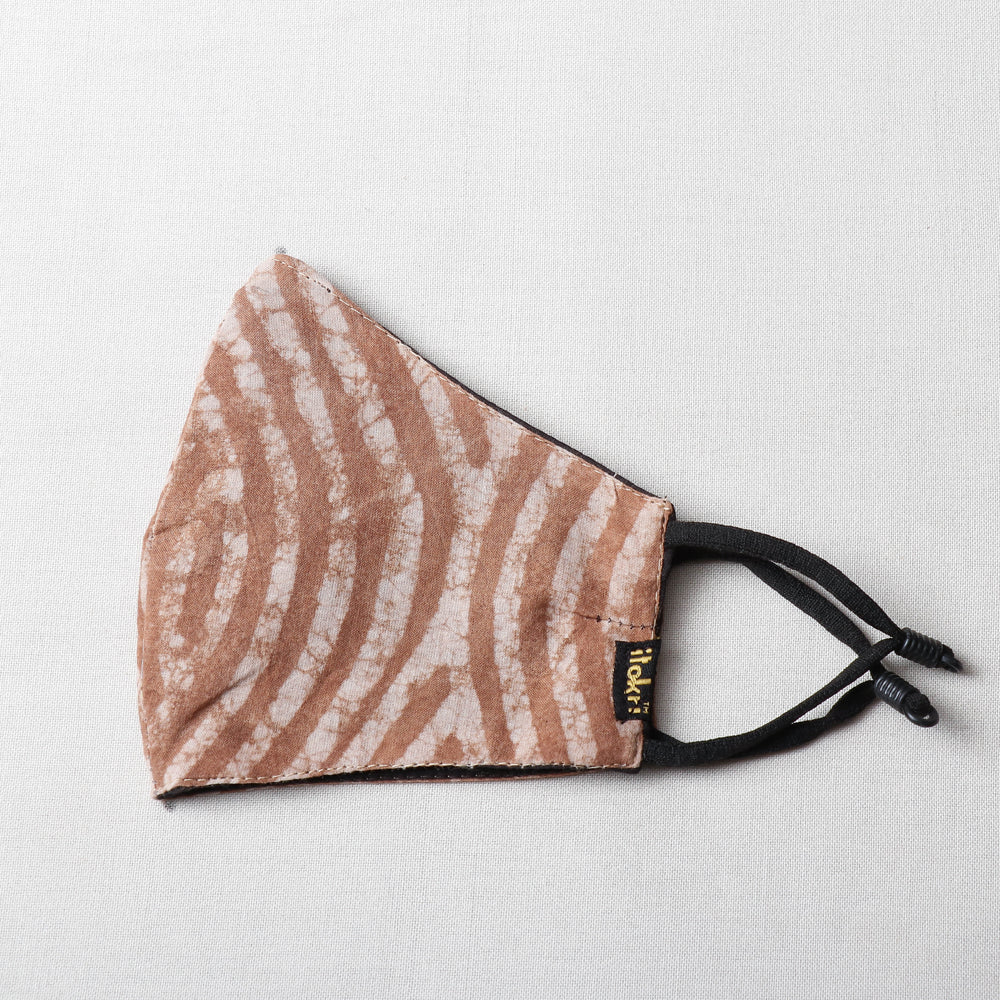 JALPARI Bindaas Block Printed Cotton 3 Layer Snug Fit Face Cover