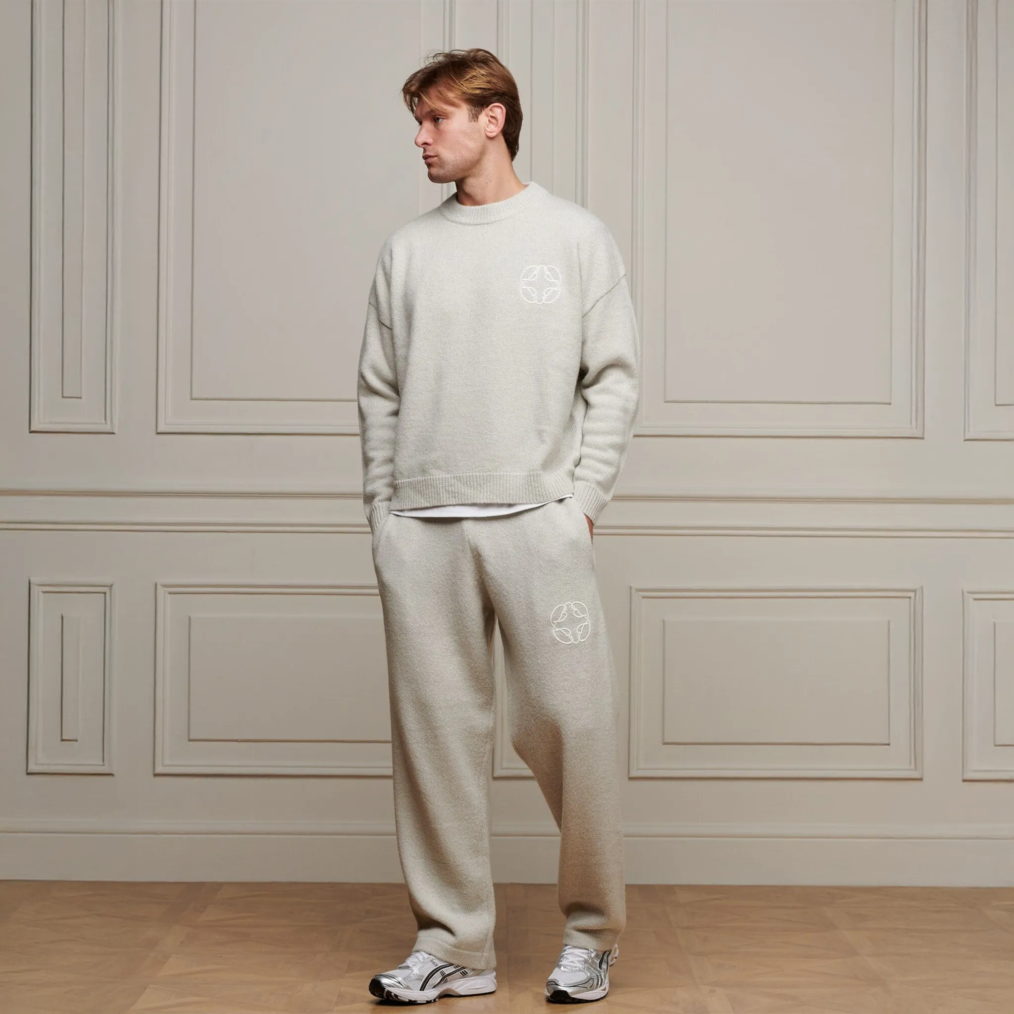 Belier Mohair Knit Marl Grey Sweatpants - view 5