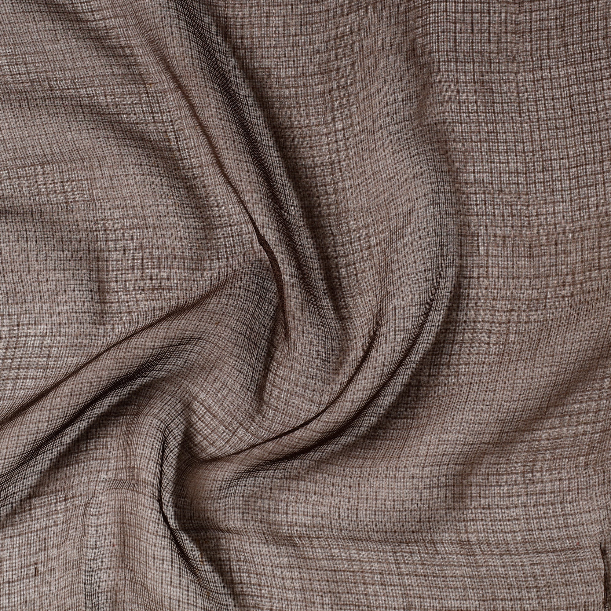ITOKRI CRAFTS INITIATIVE Brown - Kota Doria Weave Plain Cotton Precut Fabric (1.5 meter) 18 - view 2