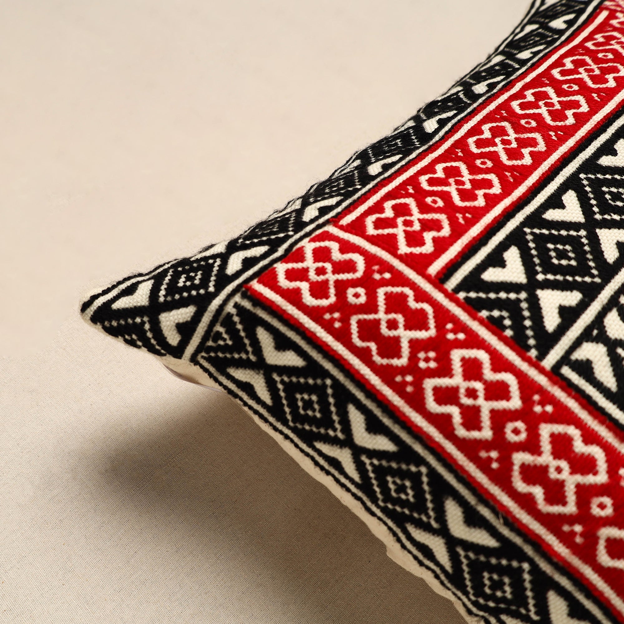 HAVELI CHRONICLES Suzani Embroidery Cotton Cushion Cover (16 x 16 in) 63 - view 2