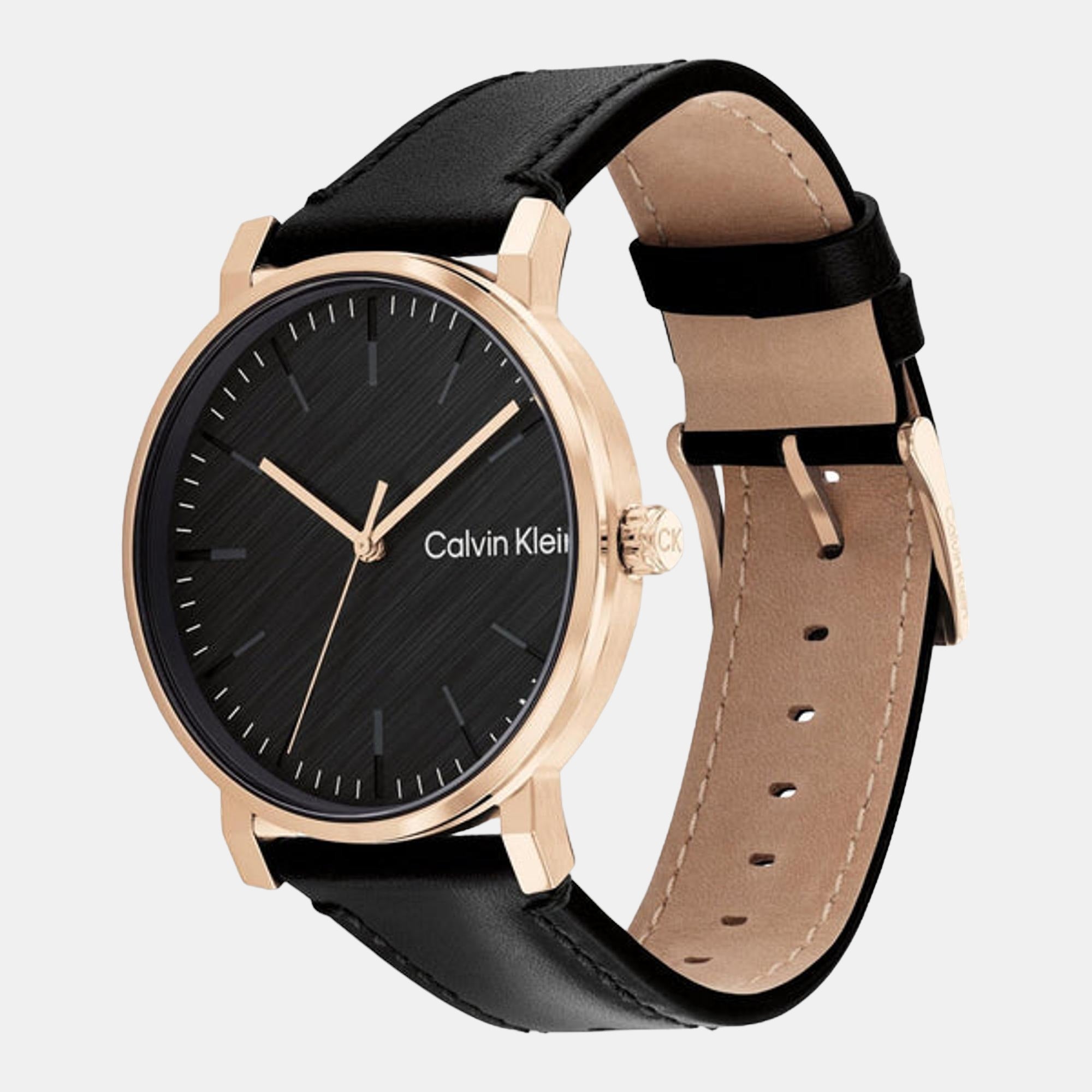 Calvin Klein Ck Slate Men Quartz Black Dial Analog Leather Watch 25200318 - view 2